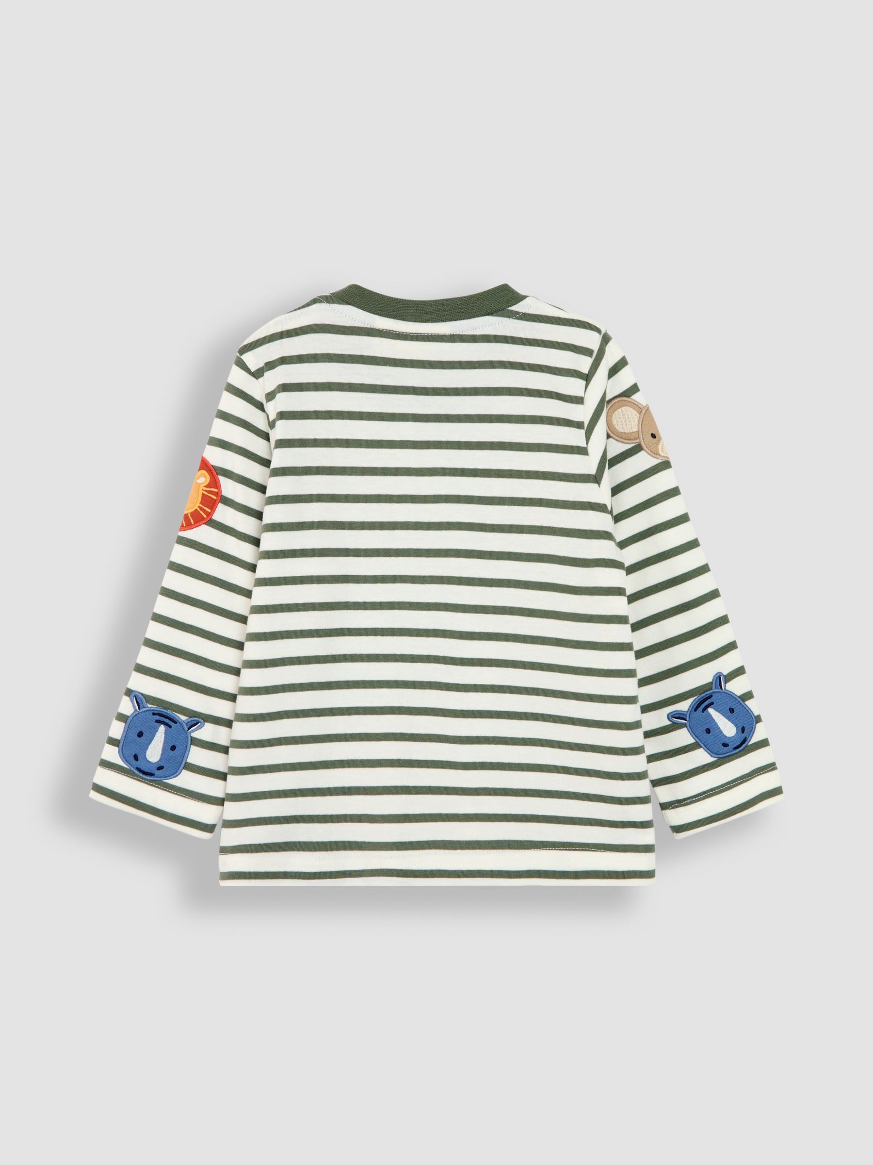 Ecru Safari Animal Heads Appliqué Motif Top - Image 2 of 3