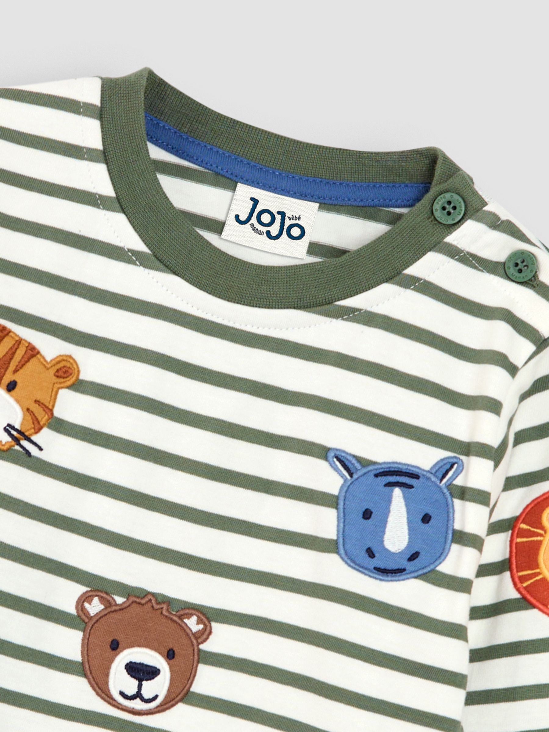 Ecru Safari Animal Heads Appliqué Motif Top - Image 3 of 3