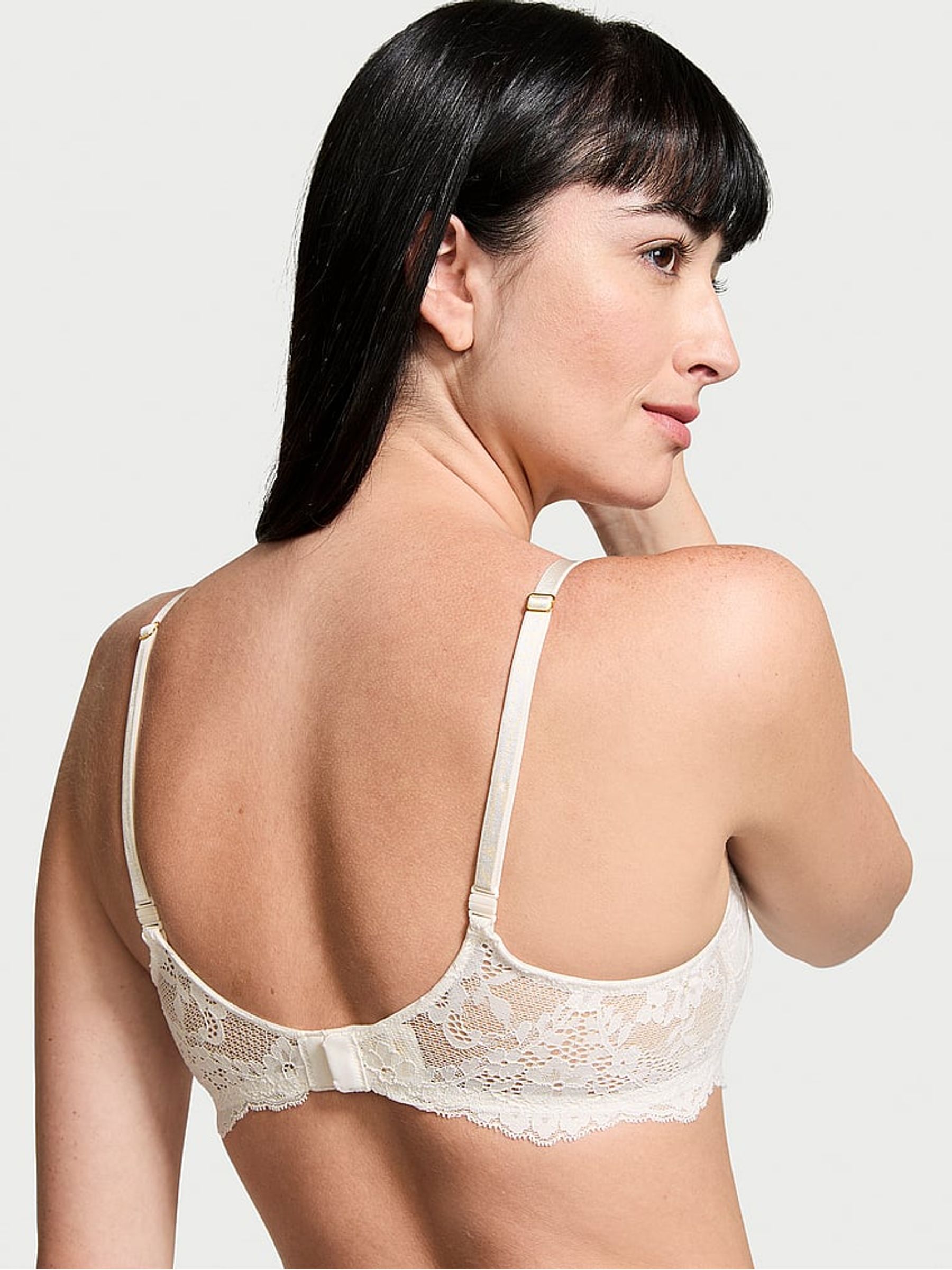 Coconut White Unlined Balcony Lace Bra - Image 2 of 5