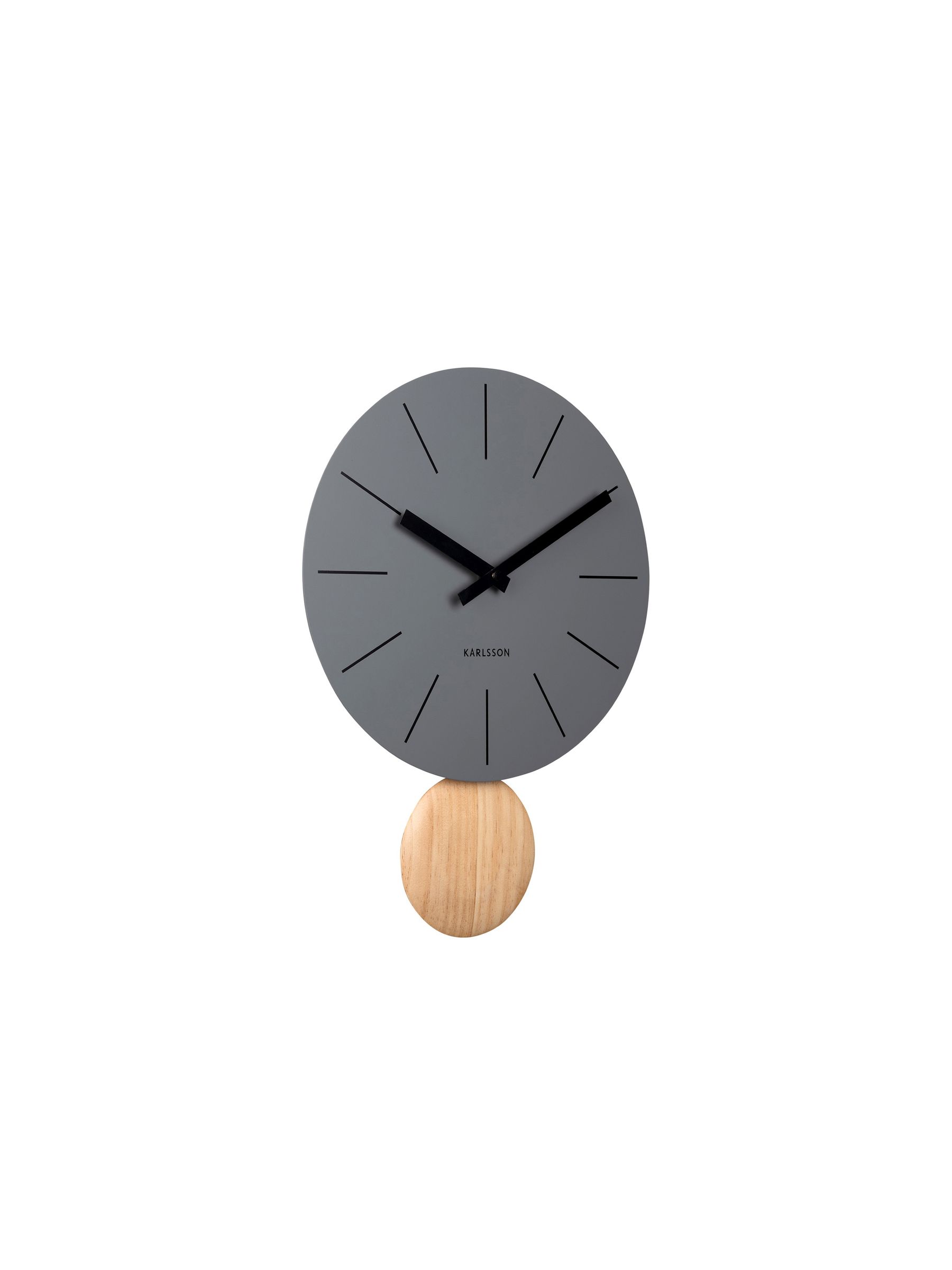 Karlsson Dark Grey Arlo Pendulum Wall Clock - Image 2 of 4