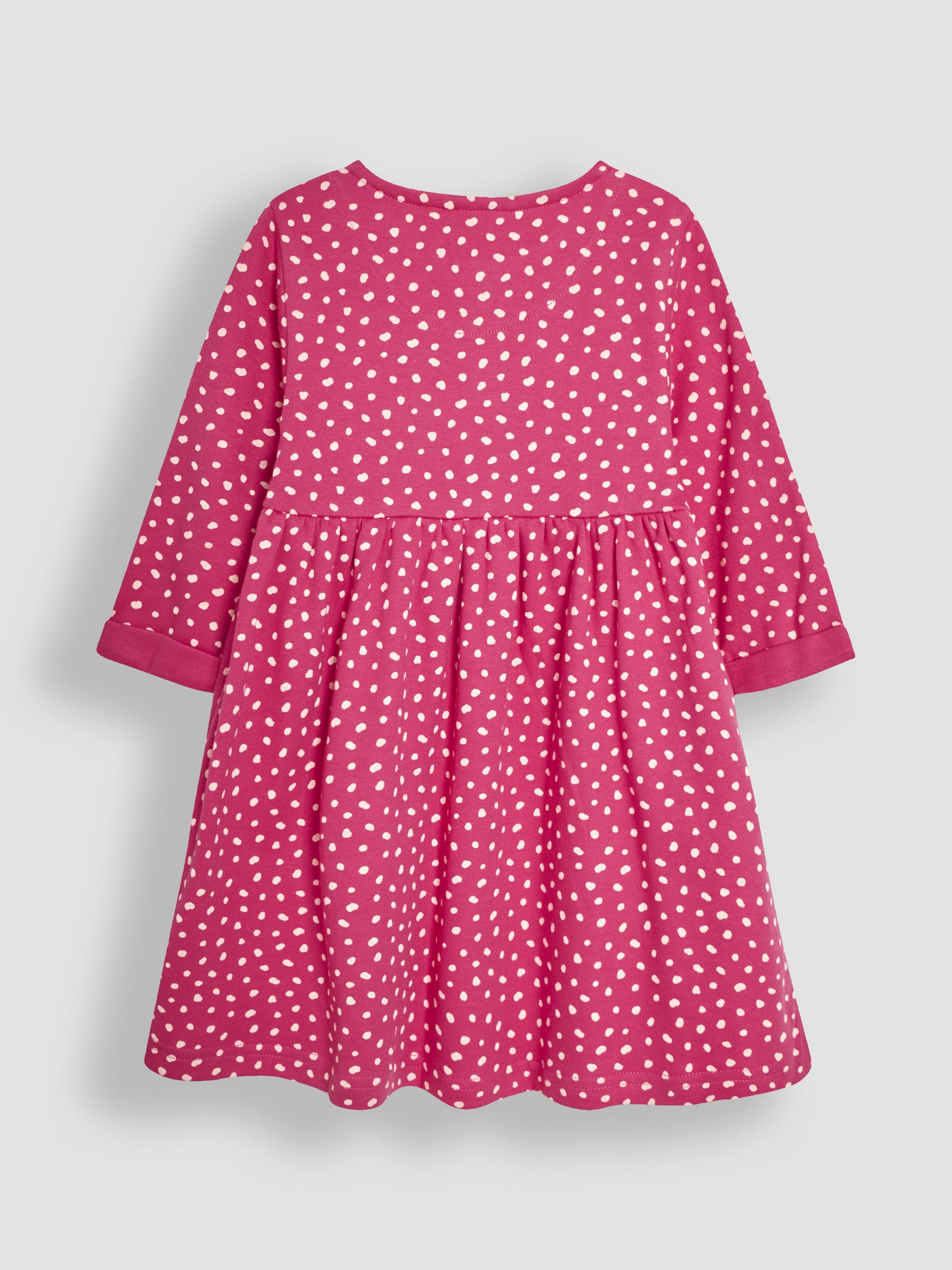 Fuchsia Pink Unicorn Appliqué Button Front Dress - Image 2 of 3