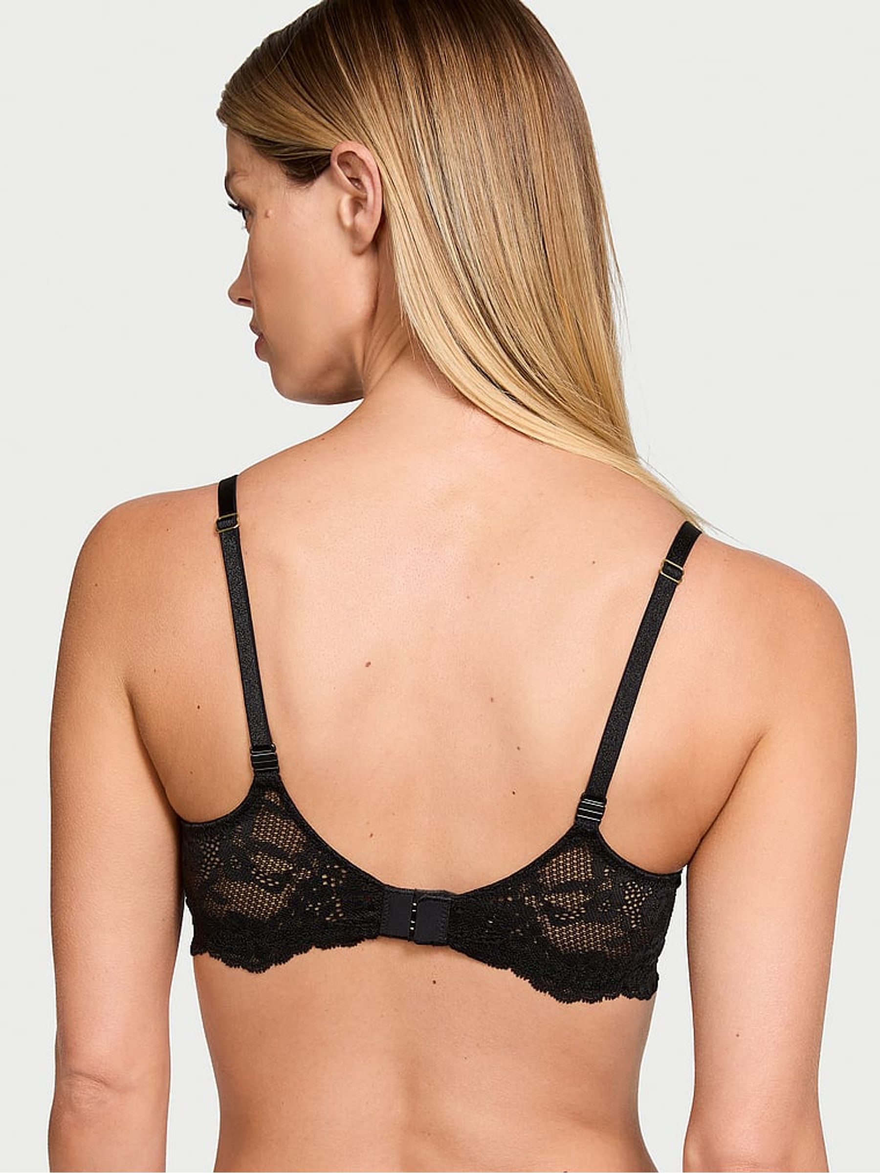 Black Unlined Balcony Lace Bra - Image 2 of 5
