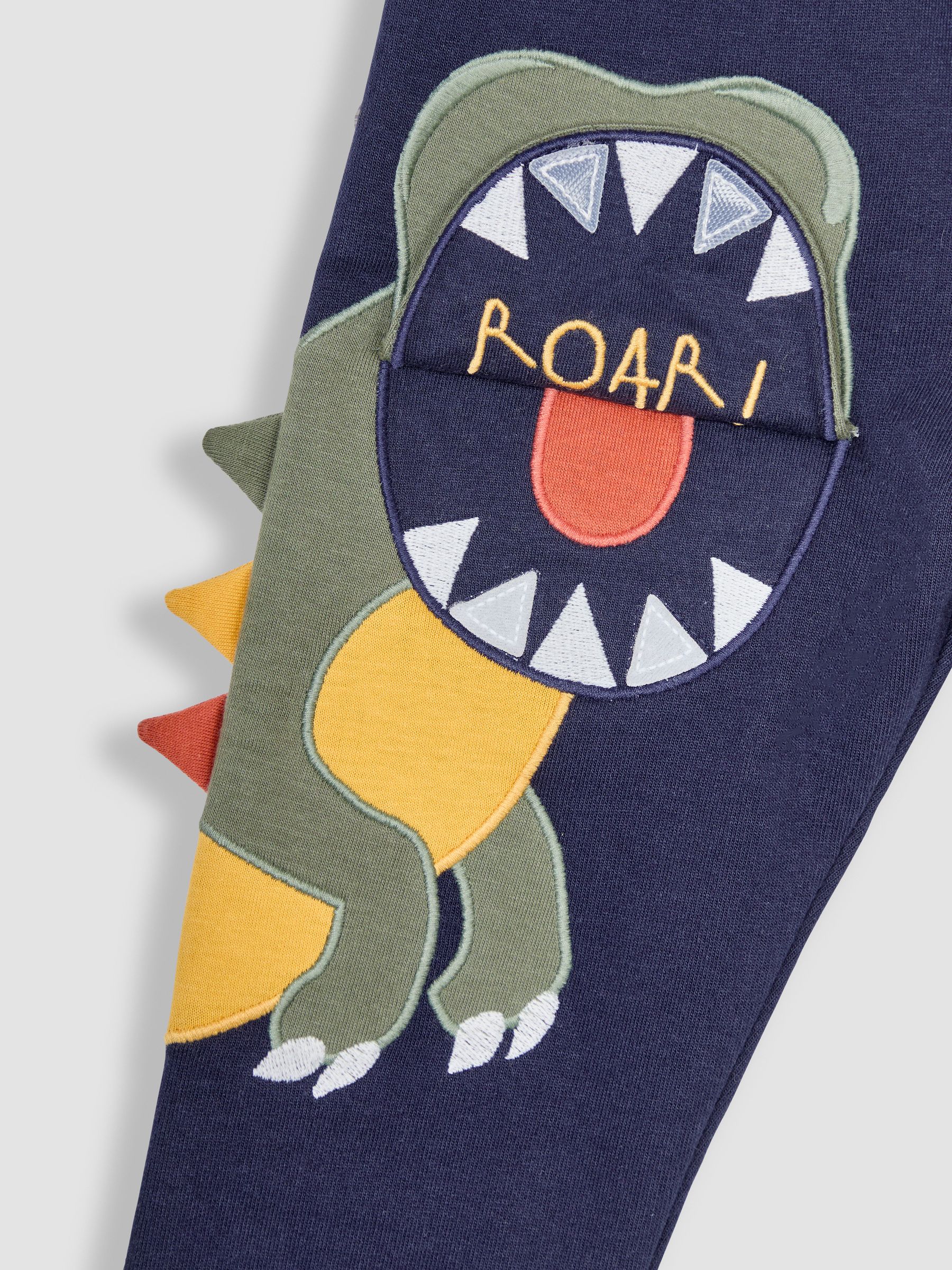 Navy Blue TRex Appliqué Pet in Pocket Joggers - Image 4 of 4