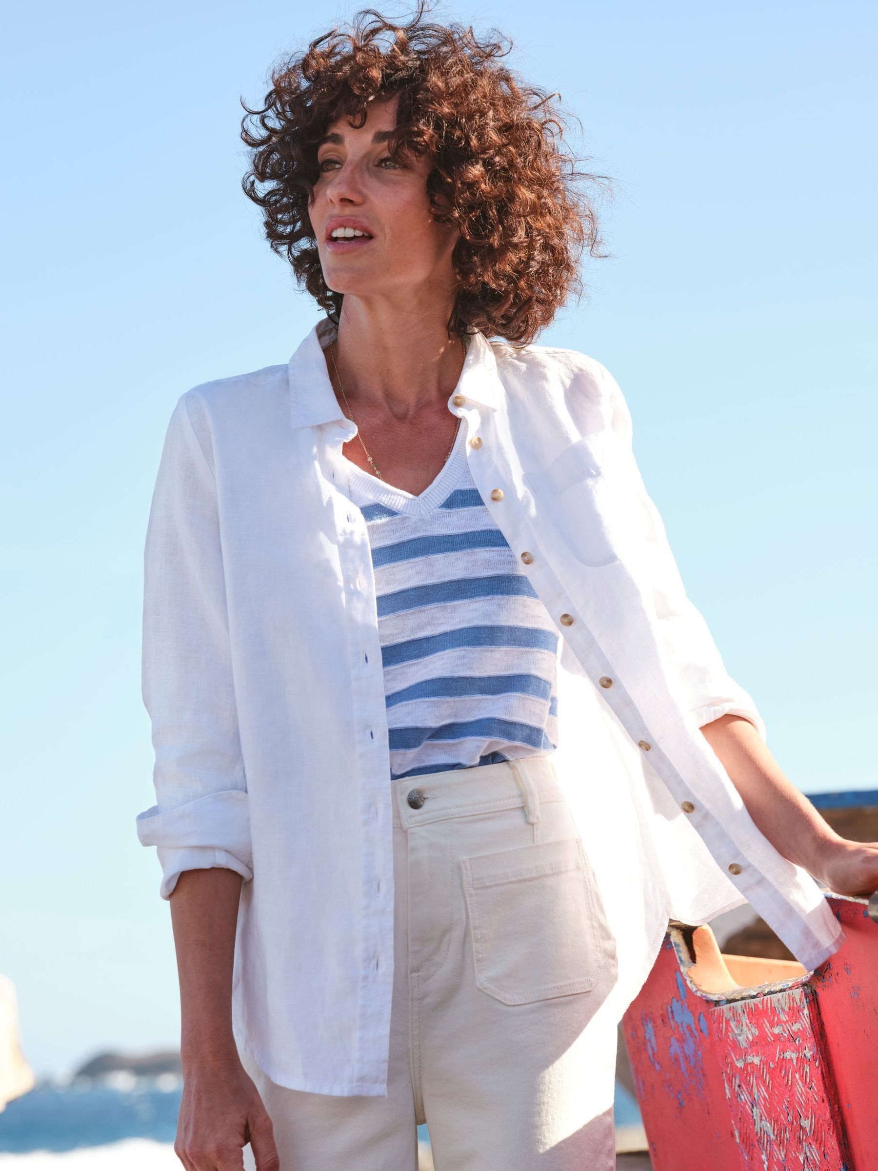 Breton Blue Stripe Knitted Tank - Image 6 of 10
