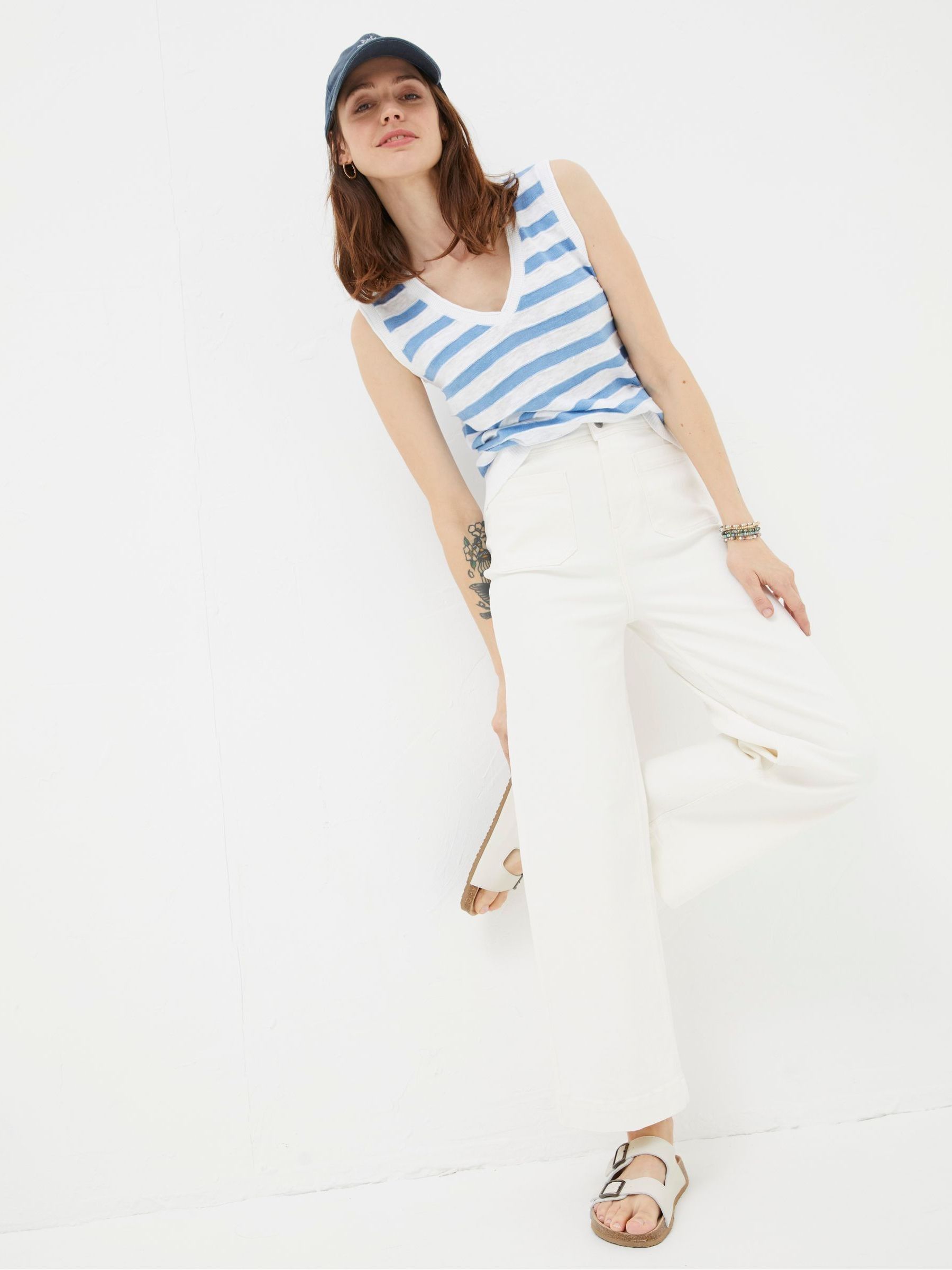 Breton Blue Stripe Knitted Tank - Image 9 of 10
