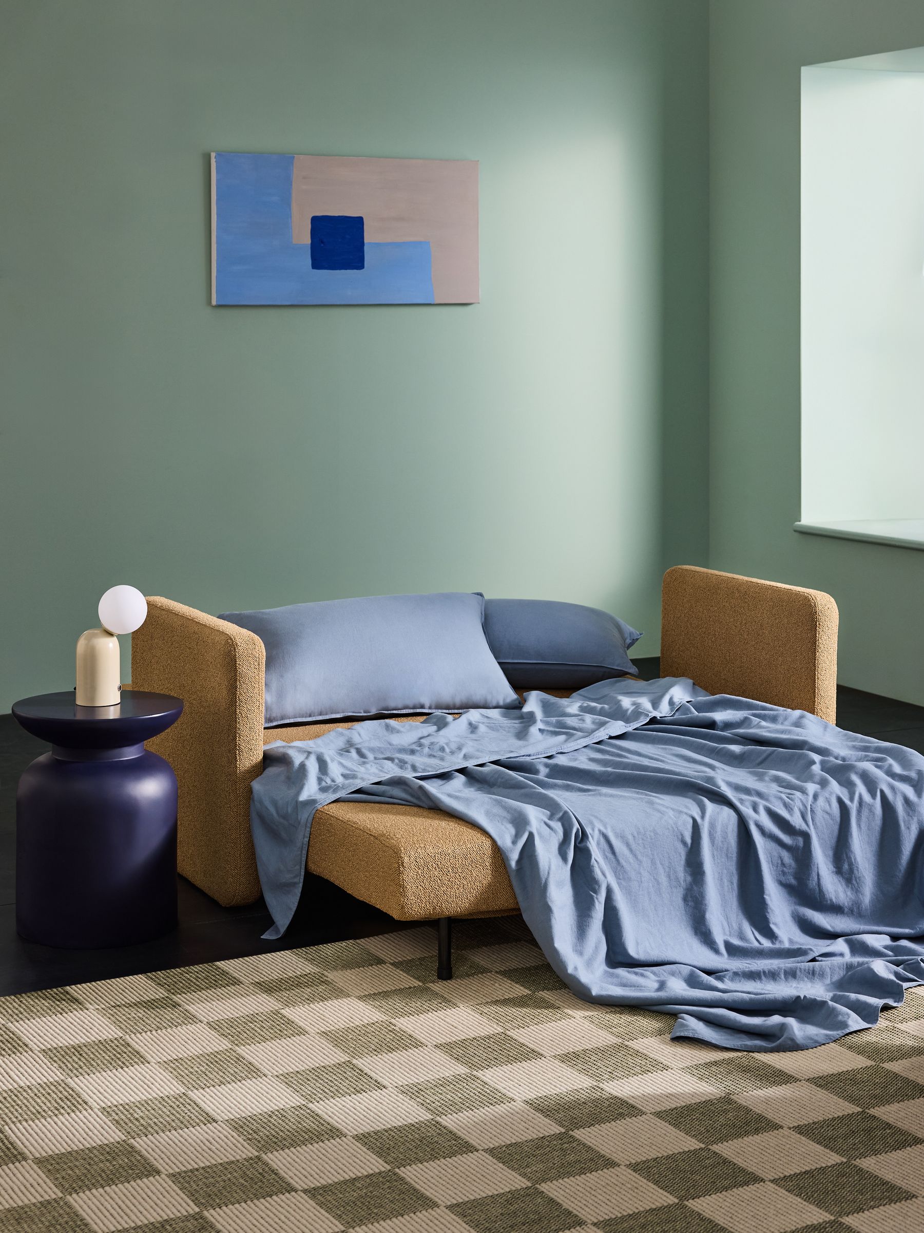 Haru 2 Seater Sofa Bed in Caramel Pax Boucle - Image 2 of 4
