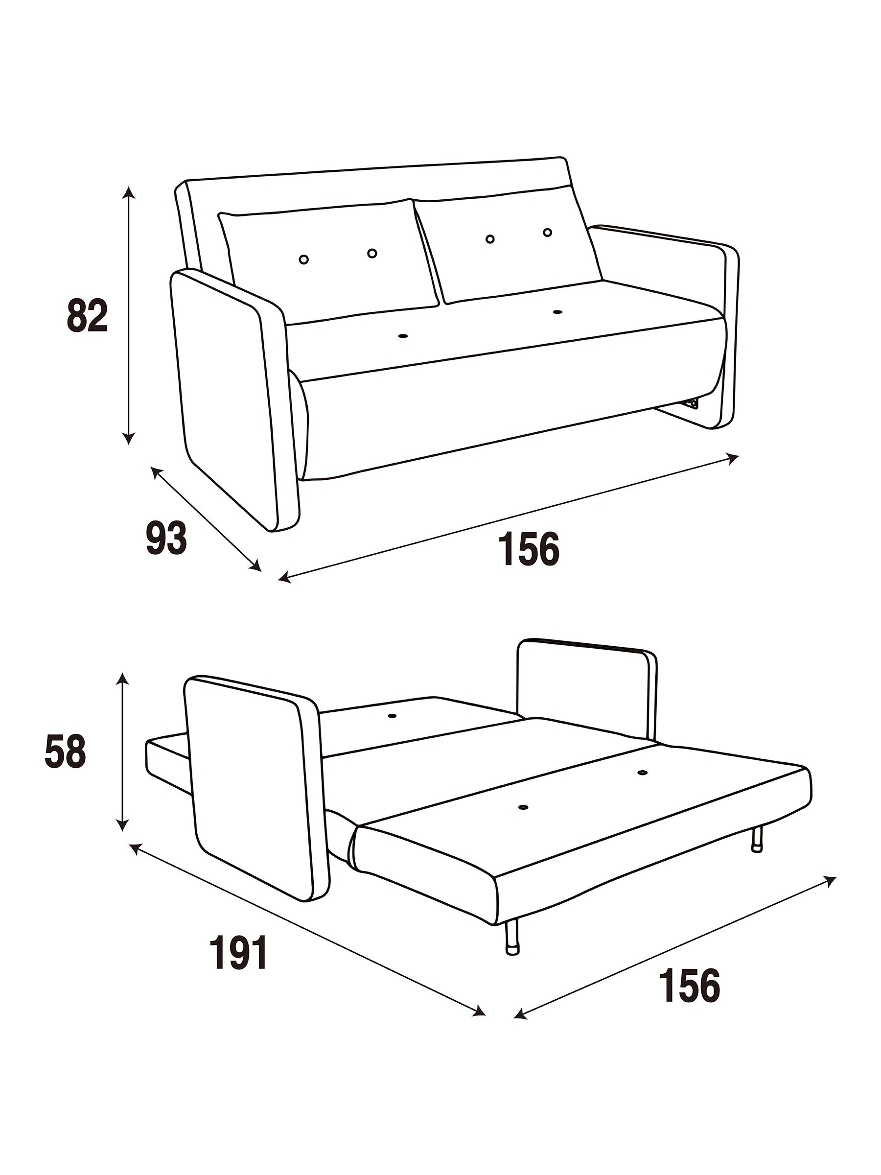 Haru 2 Seater Sofa Bed in Caramel Pax Boucle - Image 4 of 4