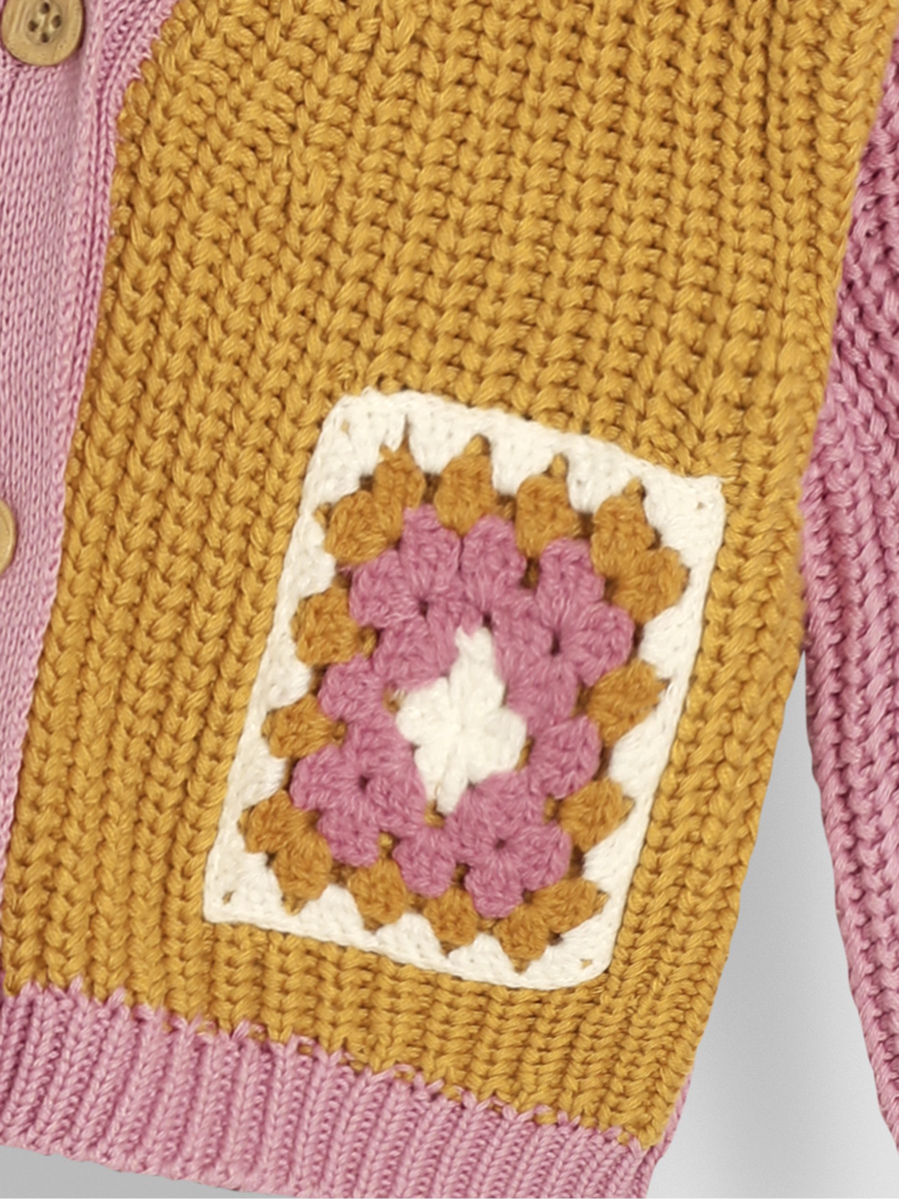 Duck Egg Blue Crochet Pocket Cardigan - Image 3 of 3