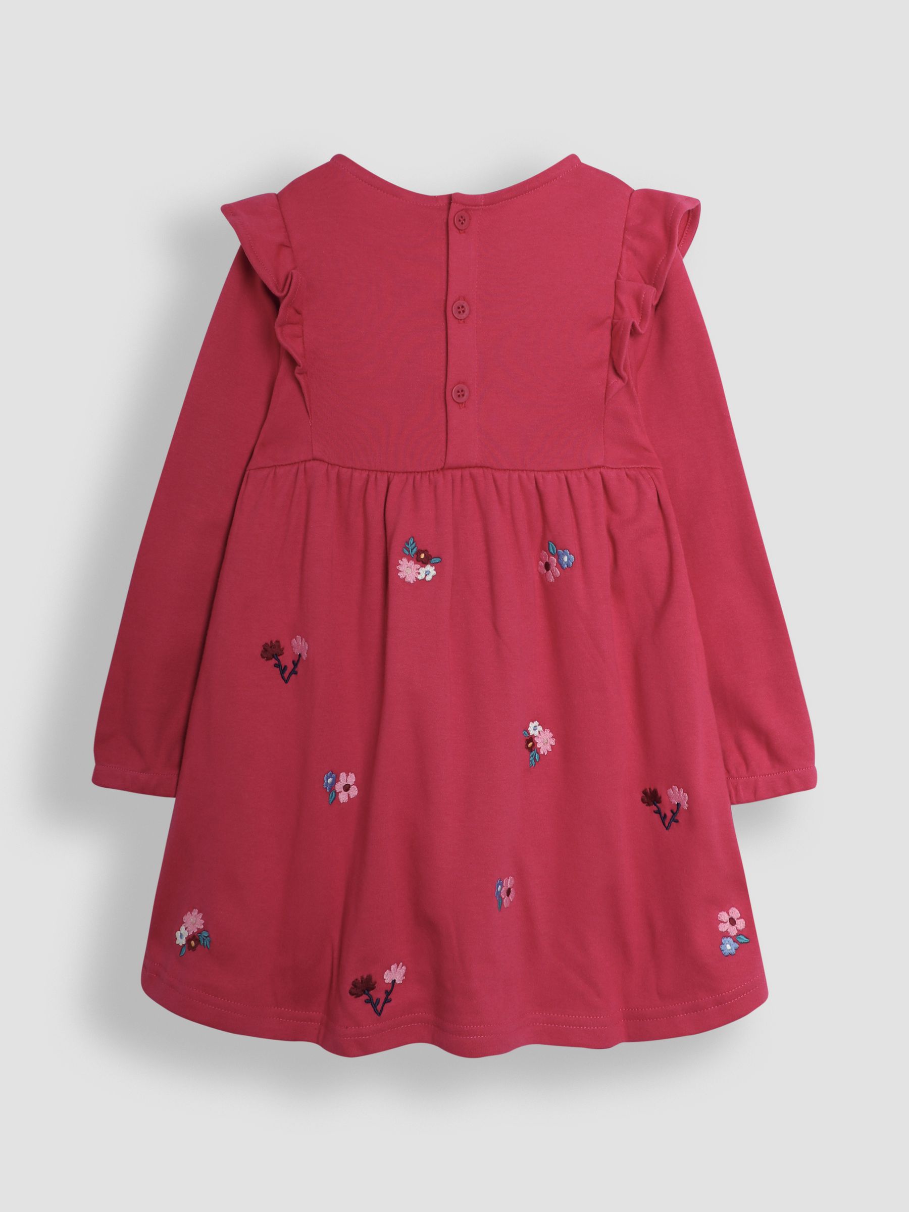 Berry Floral Embroidered Frill Dress - Image 2 of 3