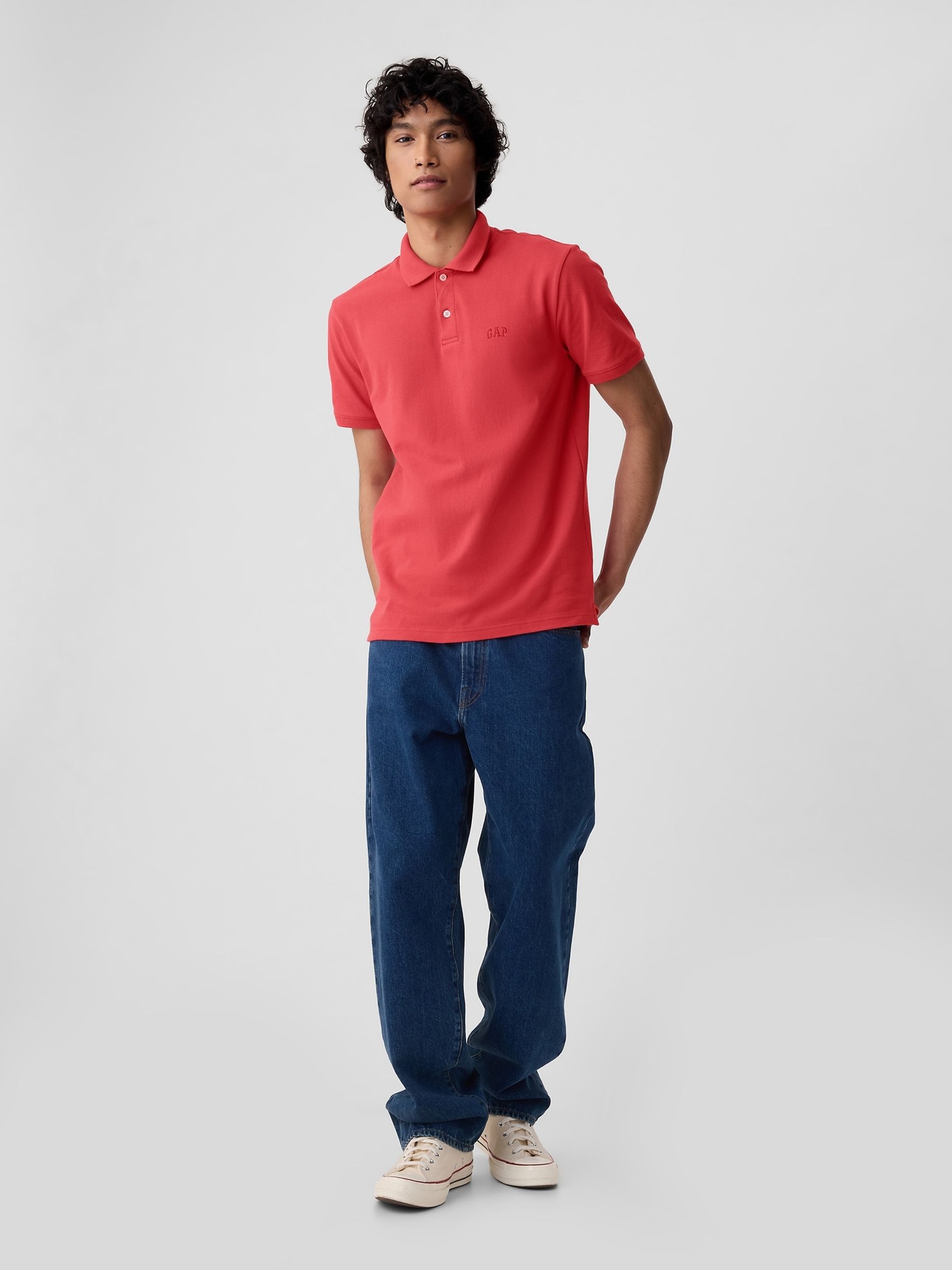 Red Logo Polo Shirt - Image 3 of 4