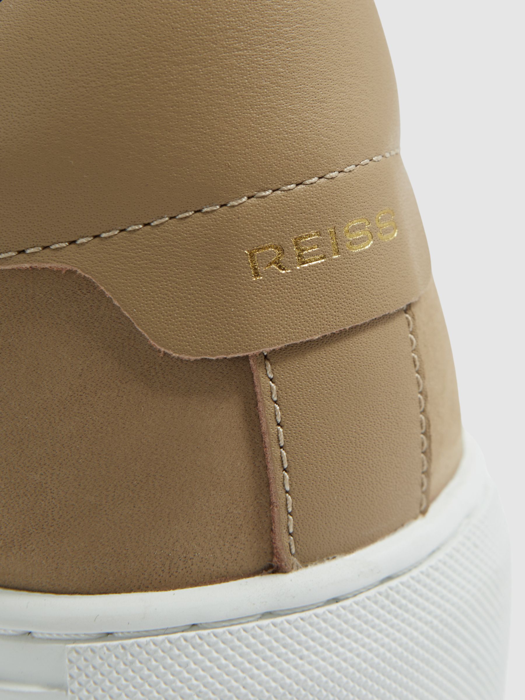 Nubuck Leather Low Top Trainers in Camel - Image 5 of 5