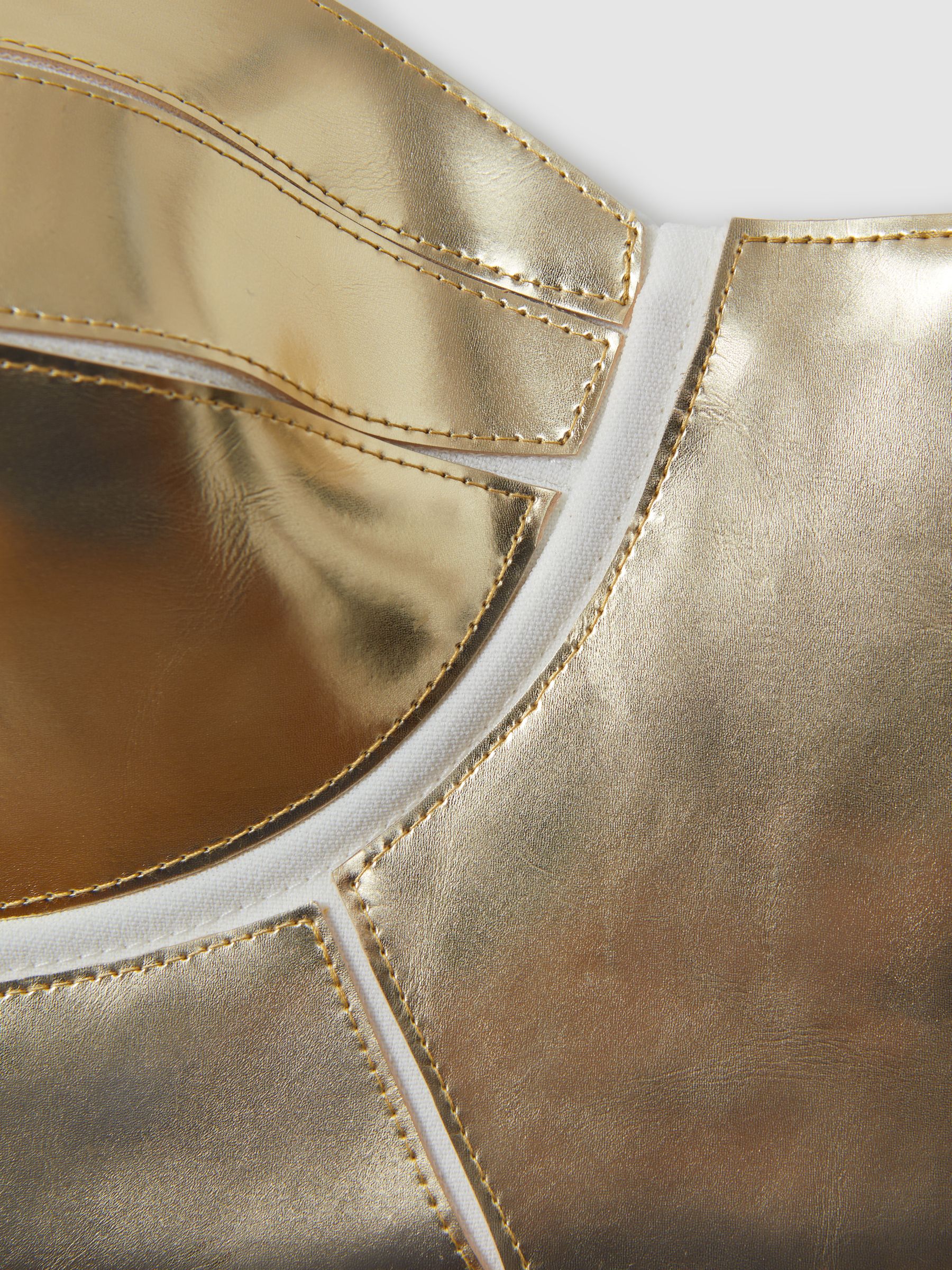Atelier Metallic Bustier Top in Gold - Image 5 of 7