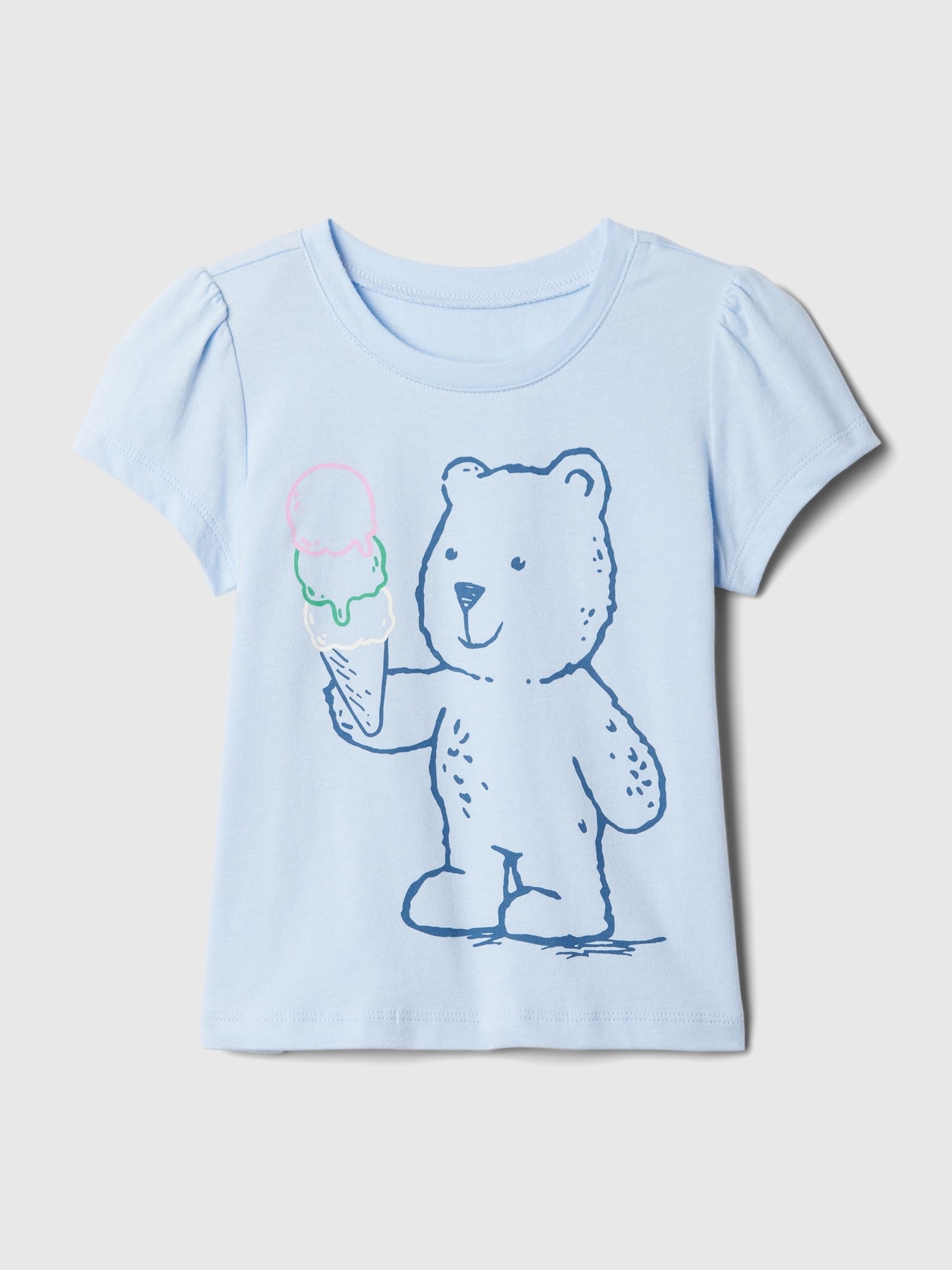 Blue Summer Graphic Short Sleeve T-Shirt (Newborn-5yrs) - Image 1 of 2