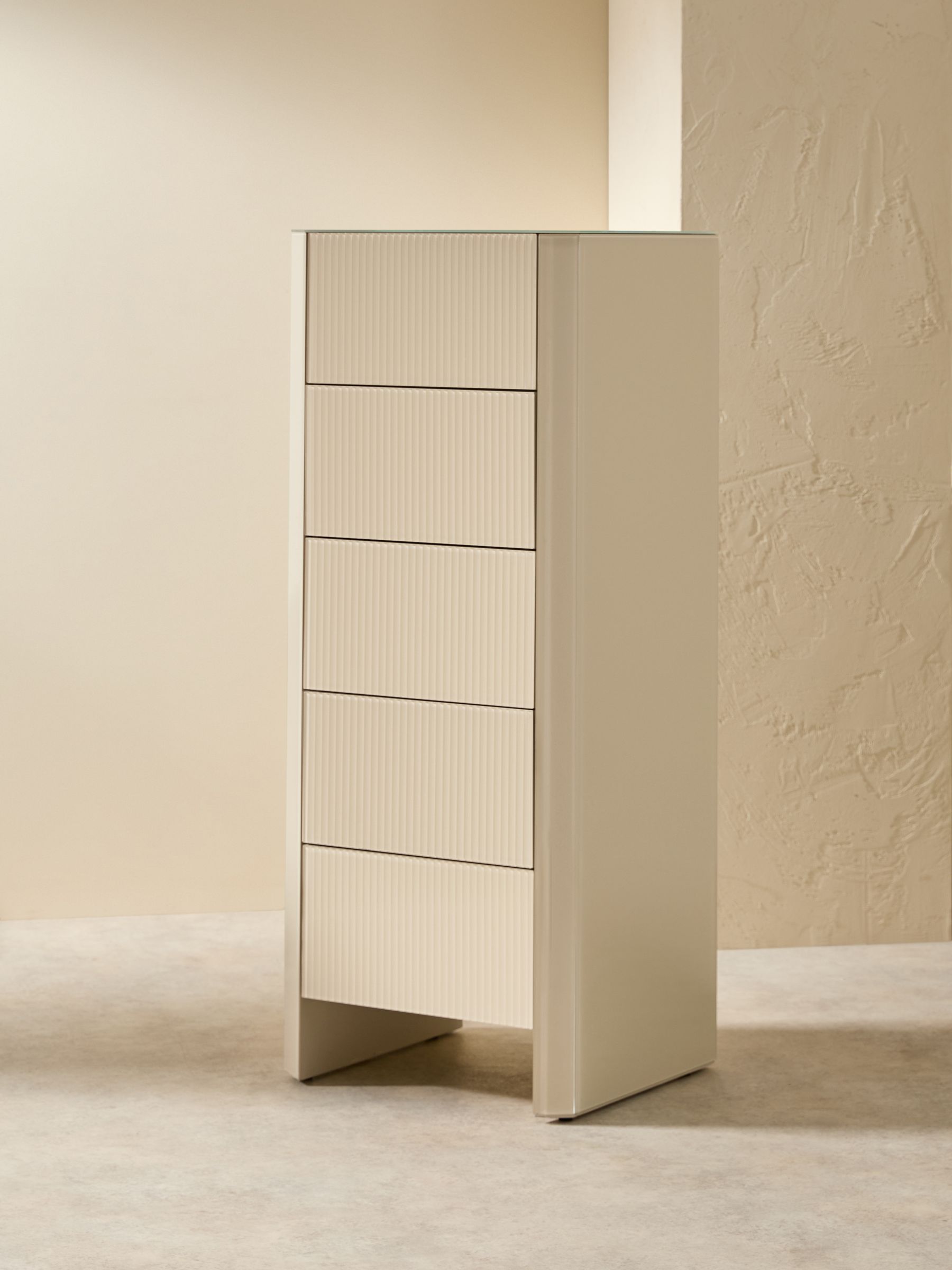 Eleni 5 Drawer Chest of Drawers in Ecru White - Image 2 of 3