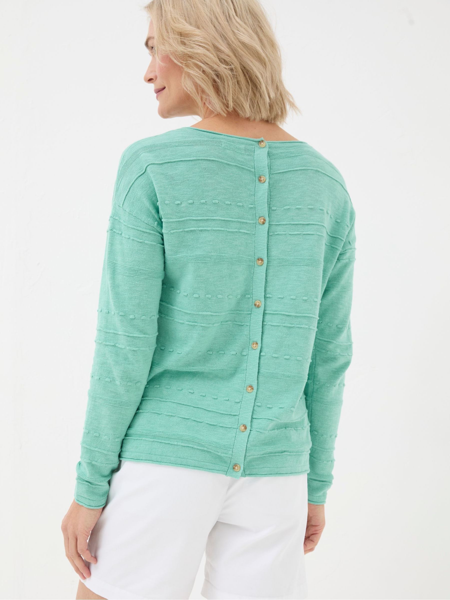 Isabelle Green Cotton Linen Jumper - Image 2 of 4