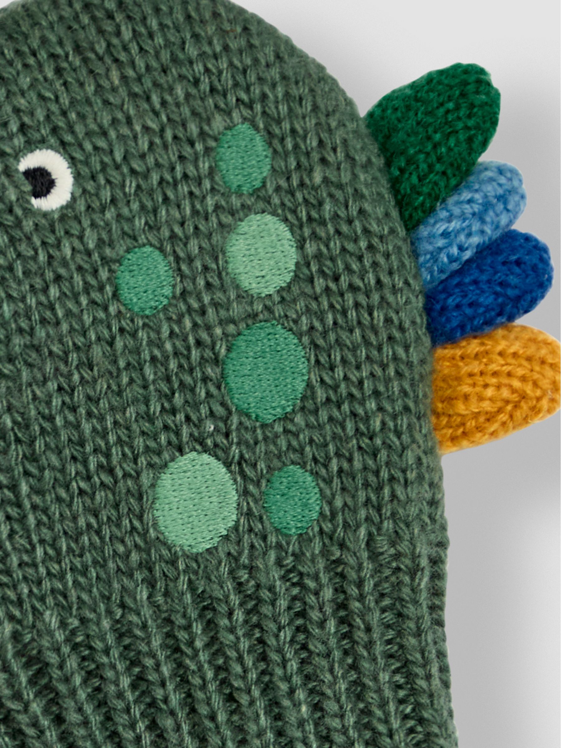 Green Dinosaur Print Novelty Mittens - Image 3 of 3