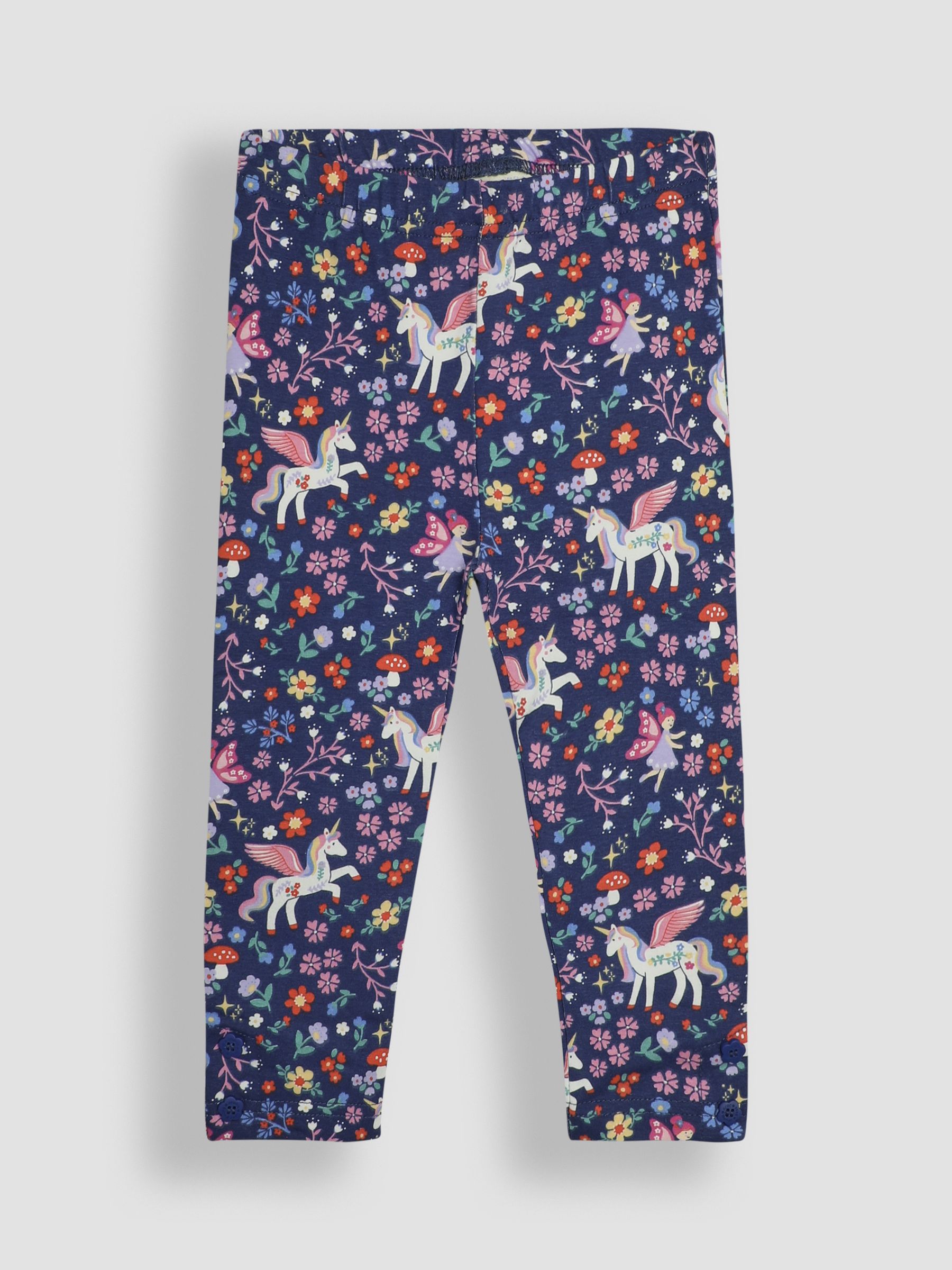 Navy Blue Unicorn Floral 2-Pack Autumn Ditsy Floral Leggings - Image 2 of 7