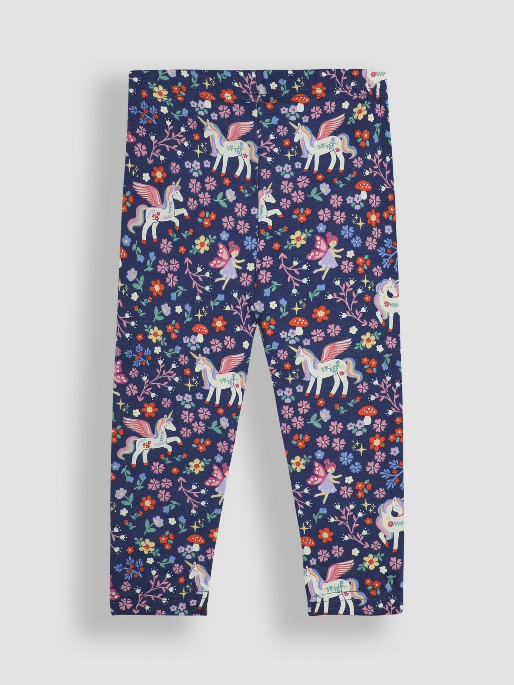 Navy Blue Unicorn Floral 2-Pack Autumn Ditsy Floral Leggings - Image 3 of 7