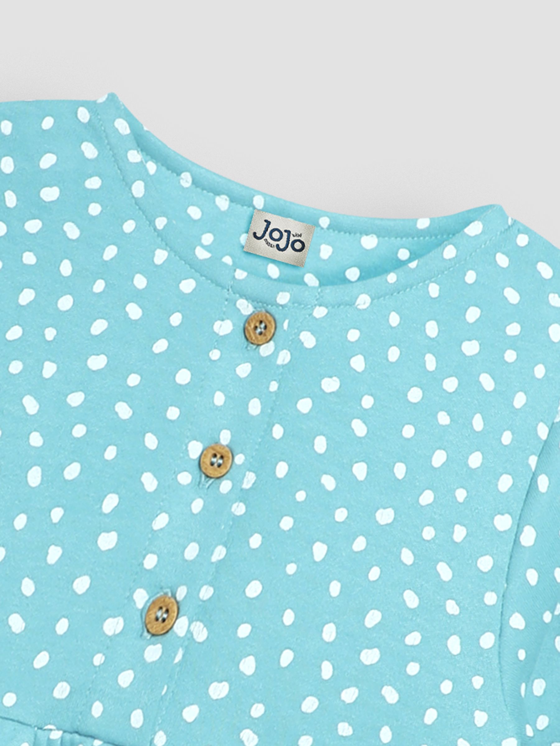 Duck Egg Blue Guinea Pig Appliqué Button Front Dress - Image 3 of 3