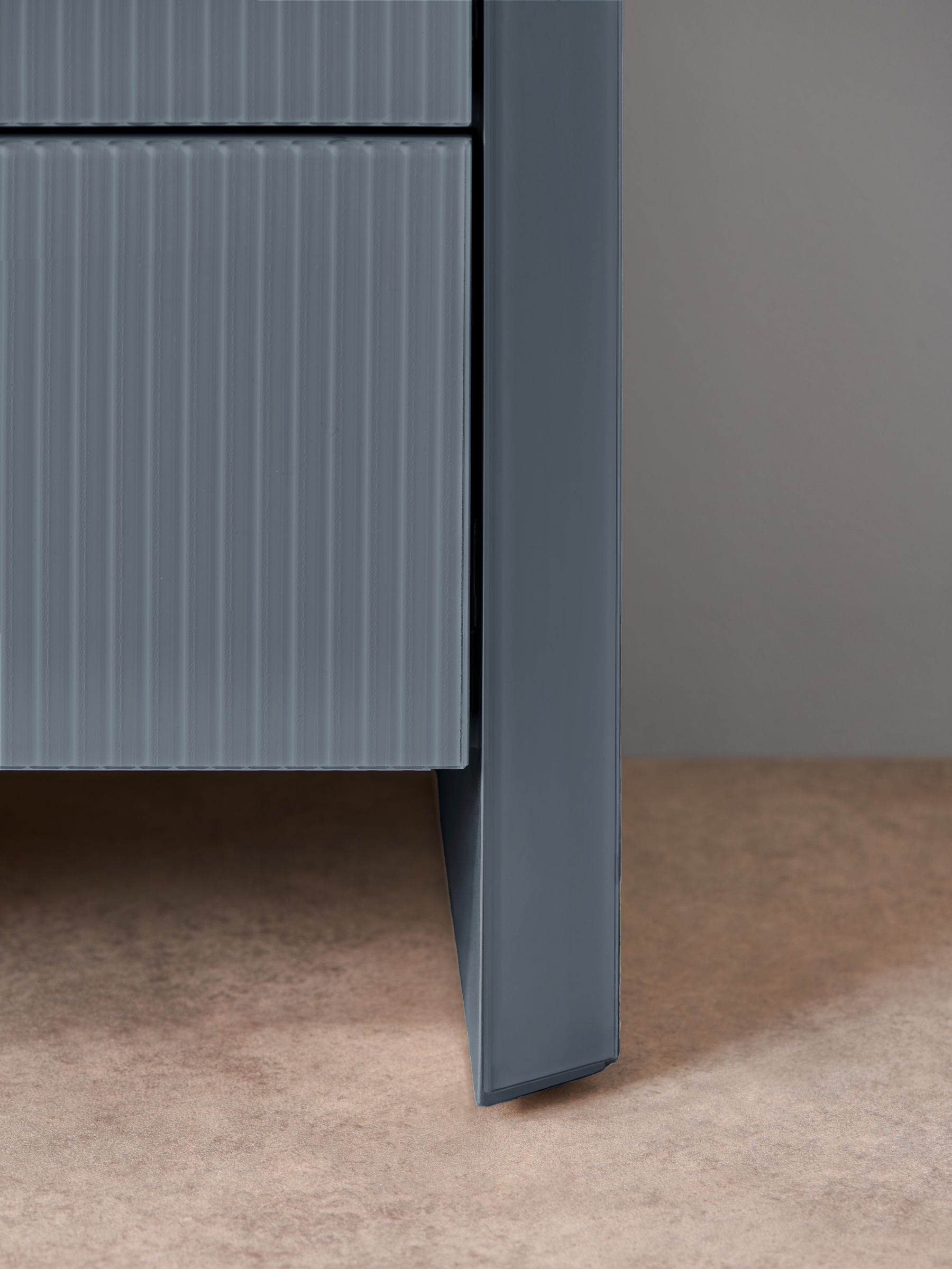 Eleni 5 Drawer Chest of Drawers in Blue Glass - Image 3 of 4