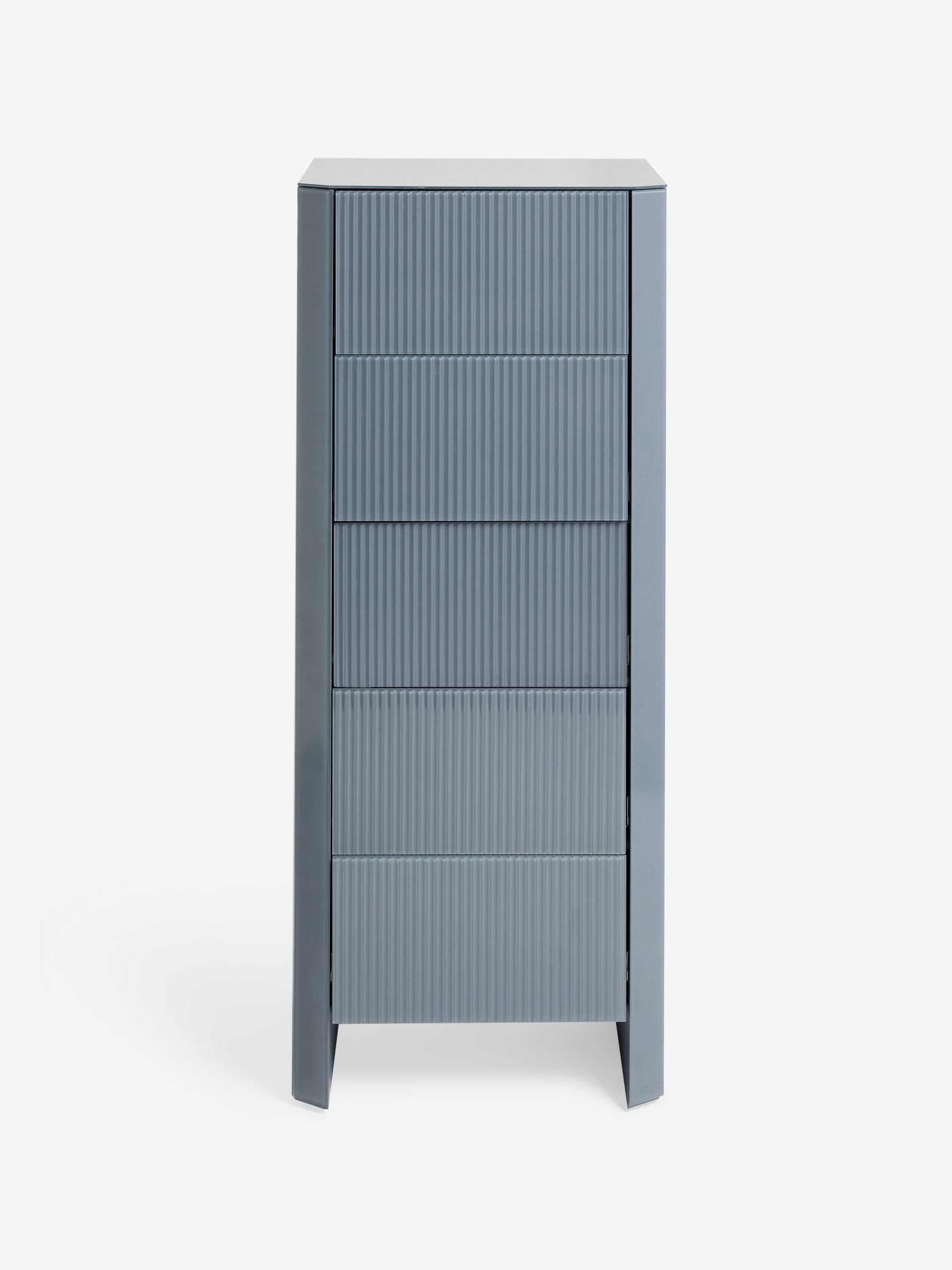 Eleni 5 Drawer Chest of Drawers in Blue Glass - Image 5 of 5