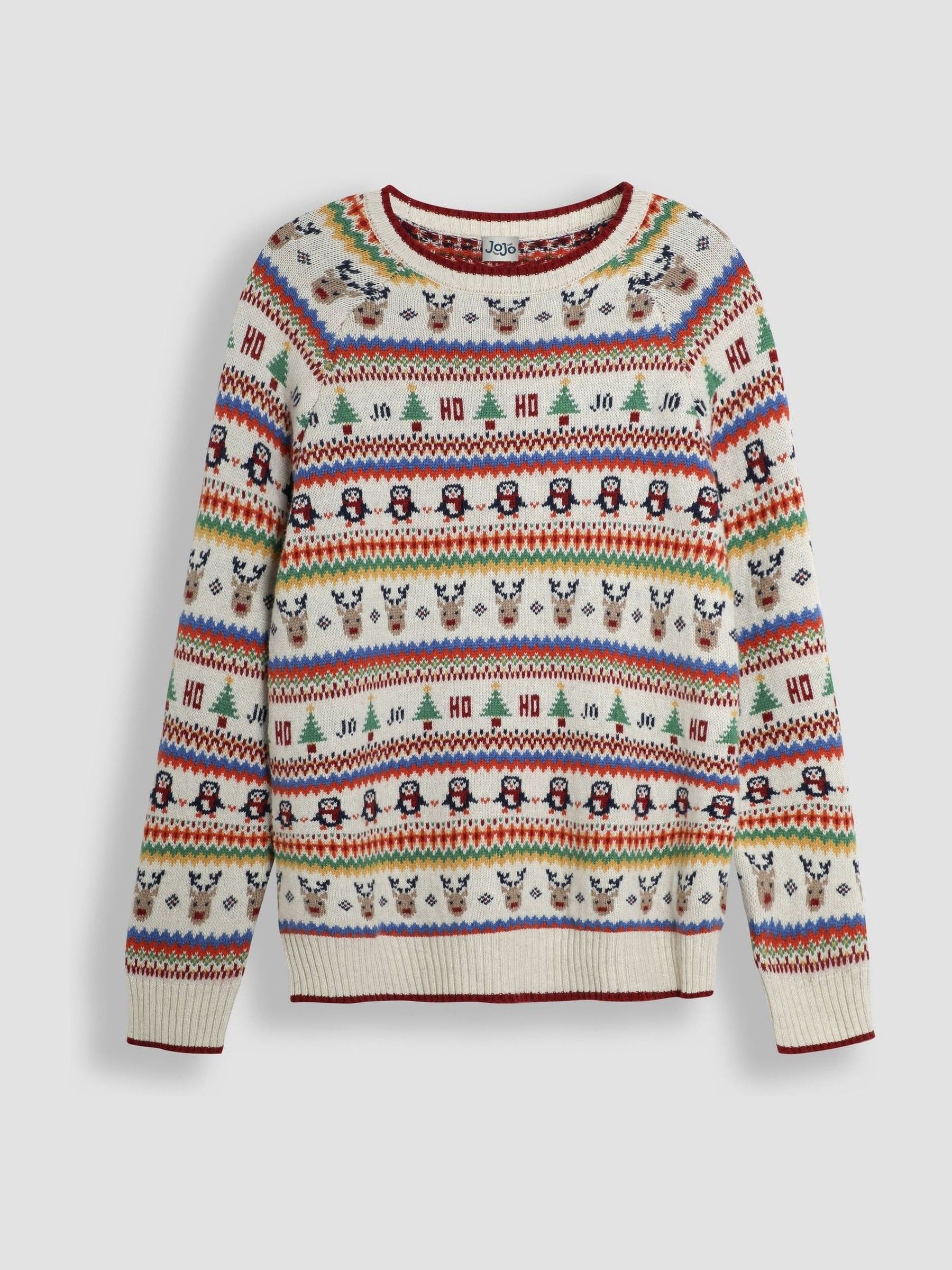 Ecru Mens Christmas Fair Isle Pattern Jumper - Image 2 of 4