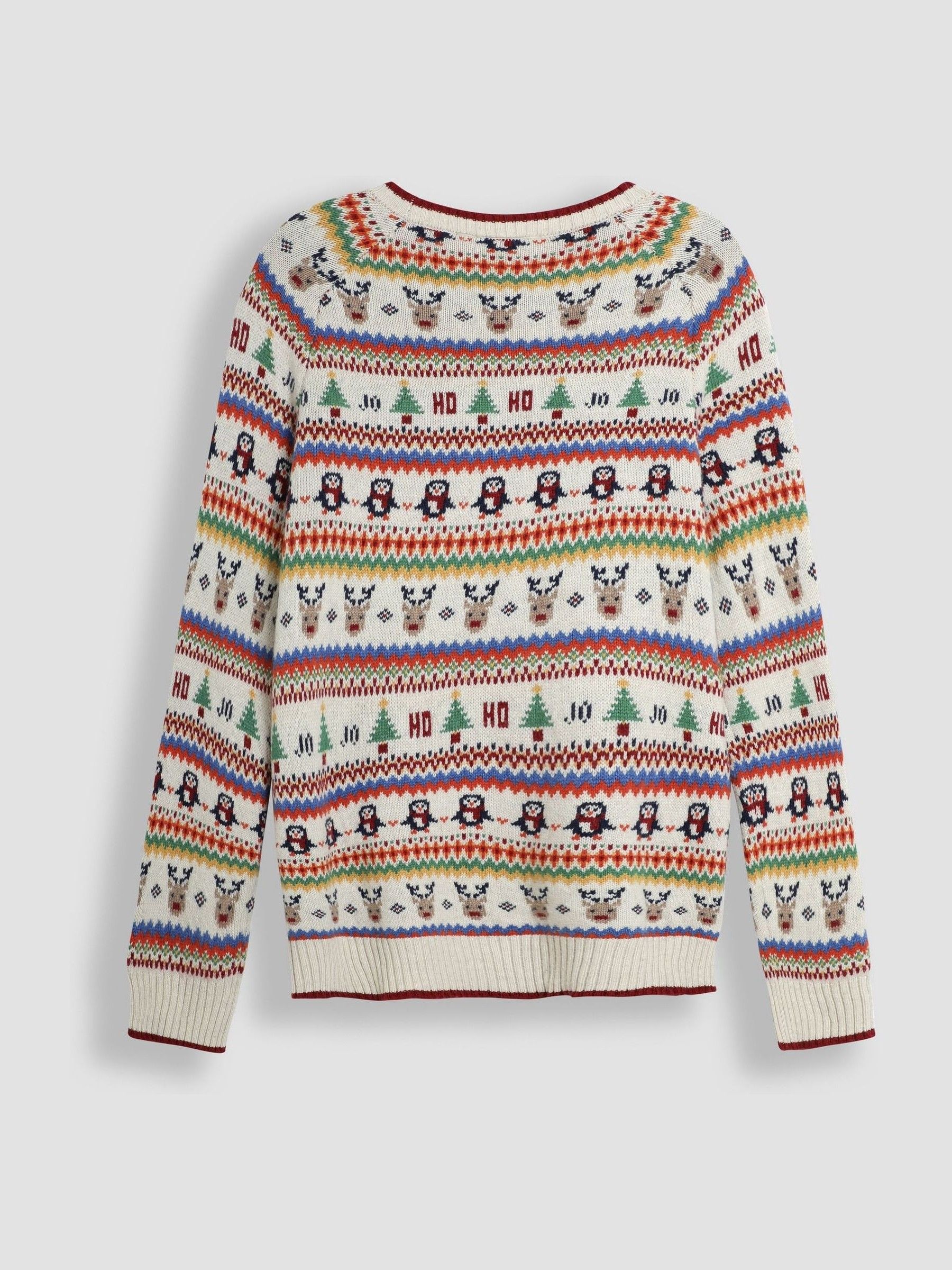 Ecru Mens Christmas Fair Isle Pattern Jumper - Image 3 of 4