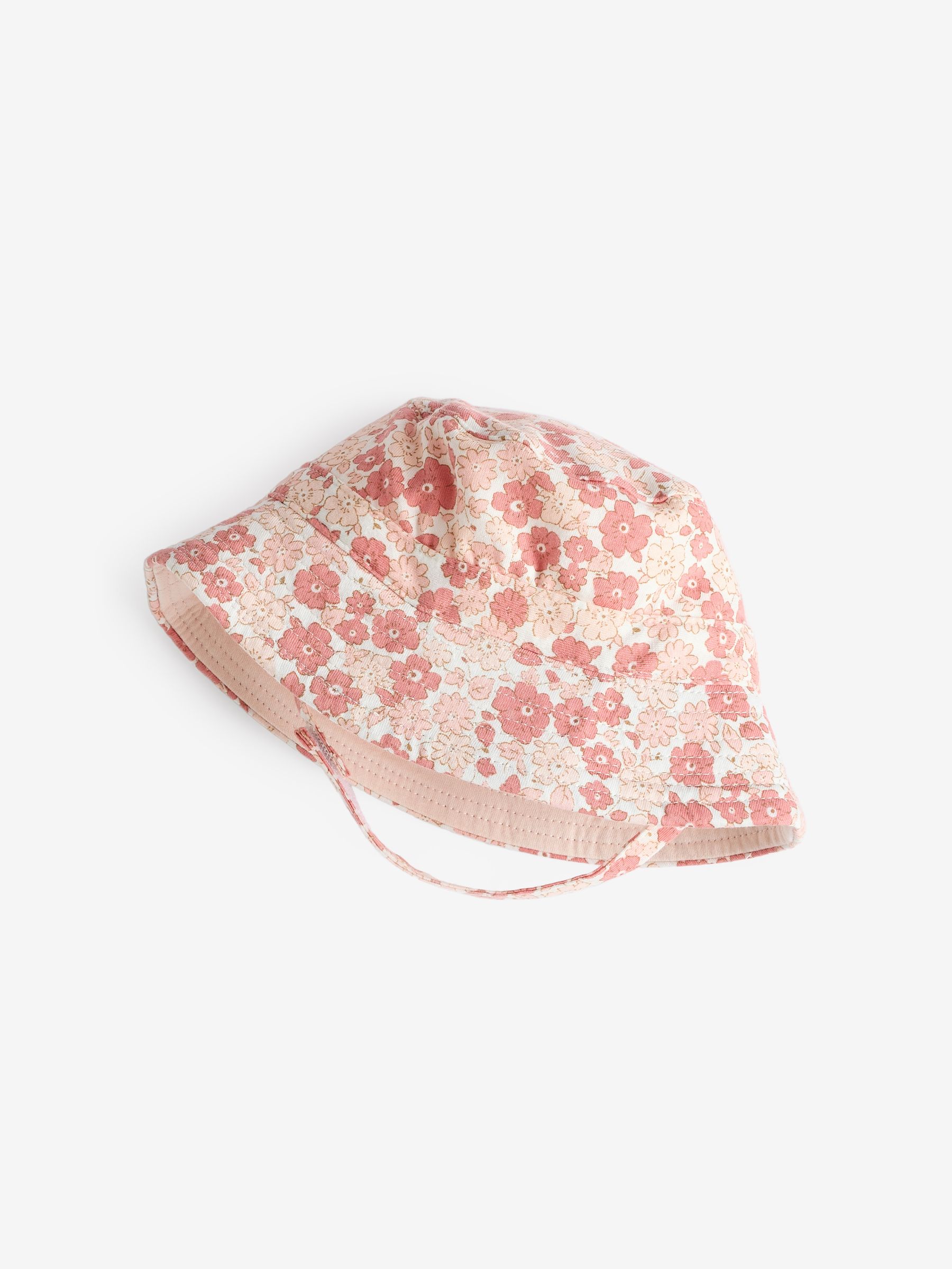 Pink Ruffle Print Baby Romper & Hat Set (Newborn-24mths) - Image 4 of 6