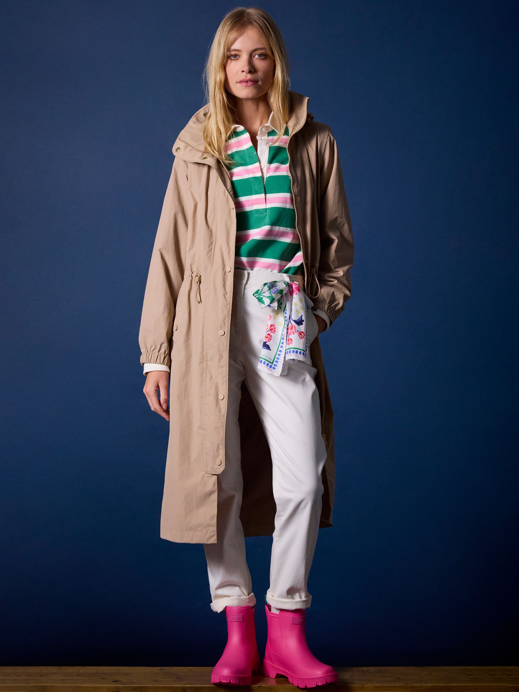 Hensley Tan Brown Waterproof Longline Coat with Packable Hood - Image 2 of 12