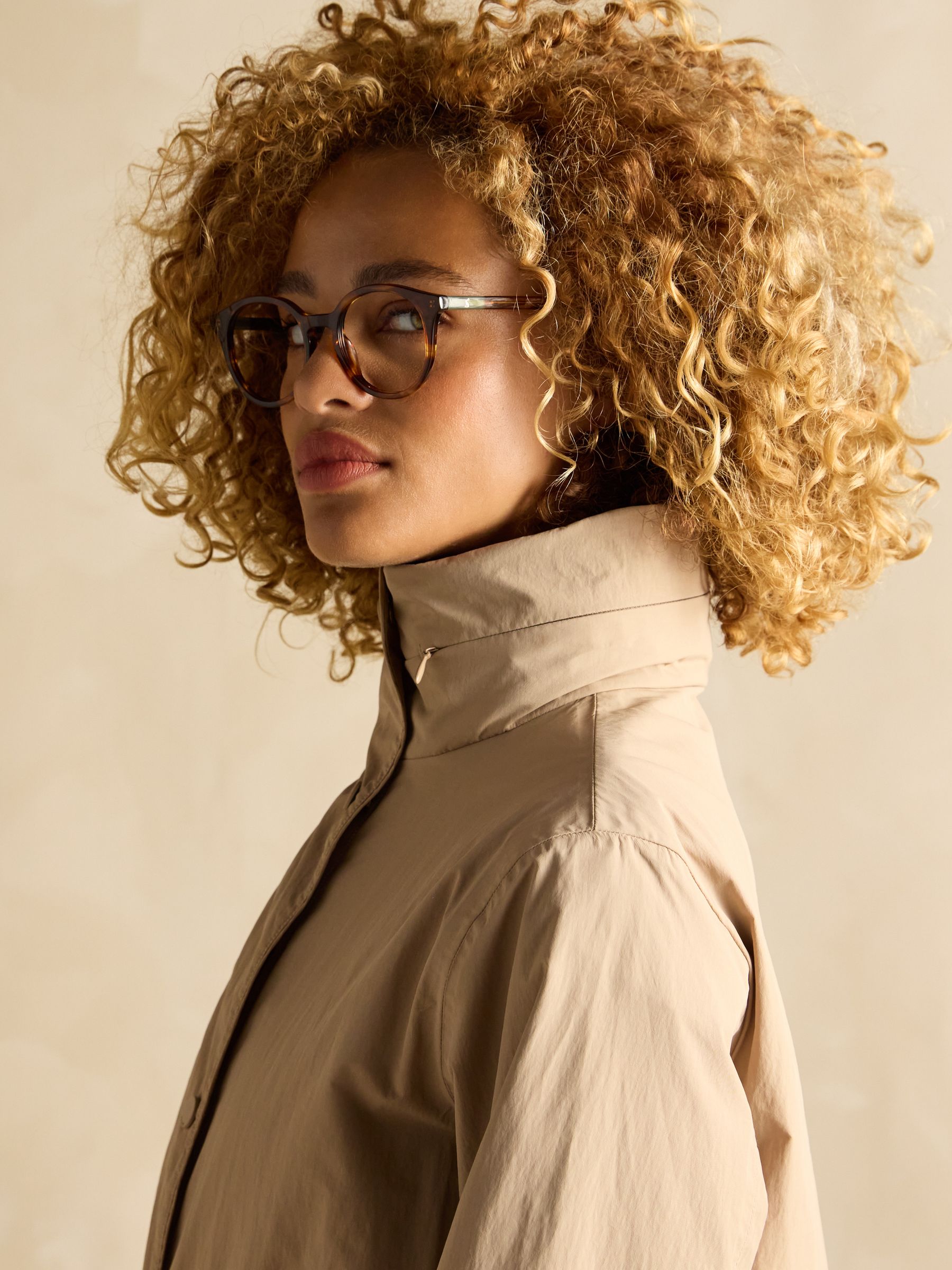 Hensley Tan Brown Waterproof Longline Coat with Packable Hood - Image 5 of 12