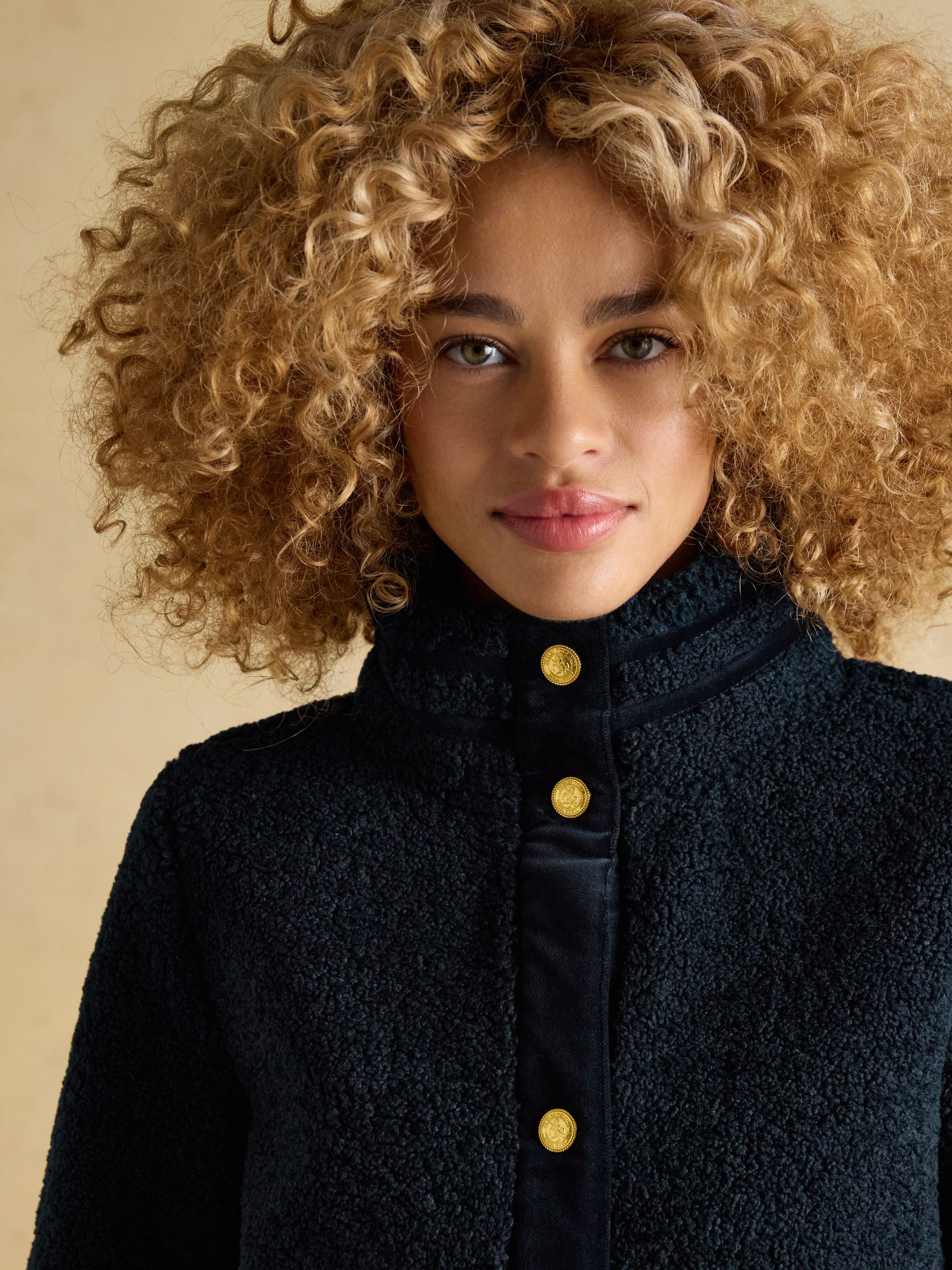 Fleur Navy Blue Fleece Jacket - Image 4 of 8