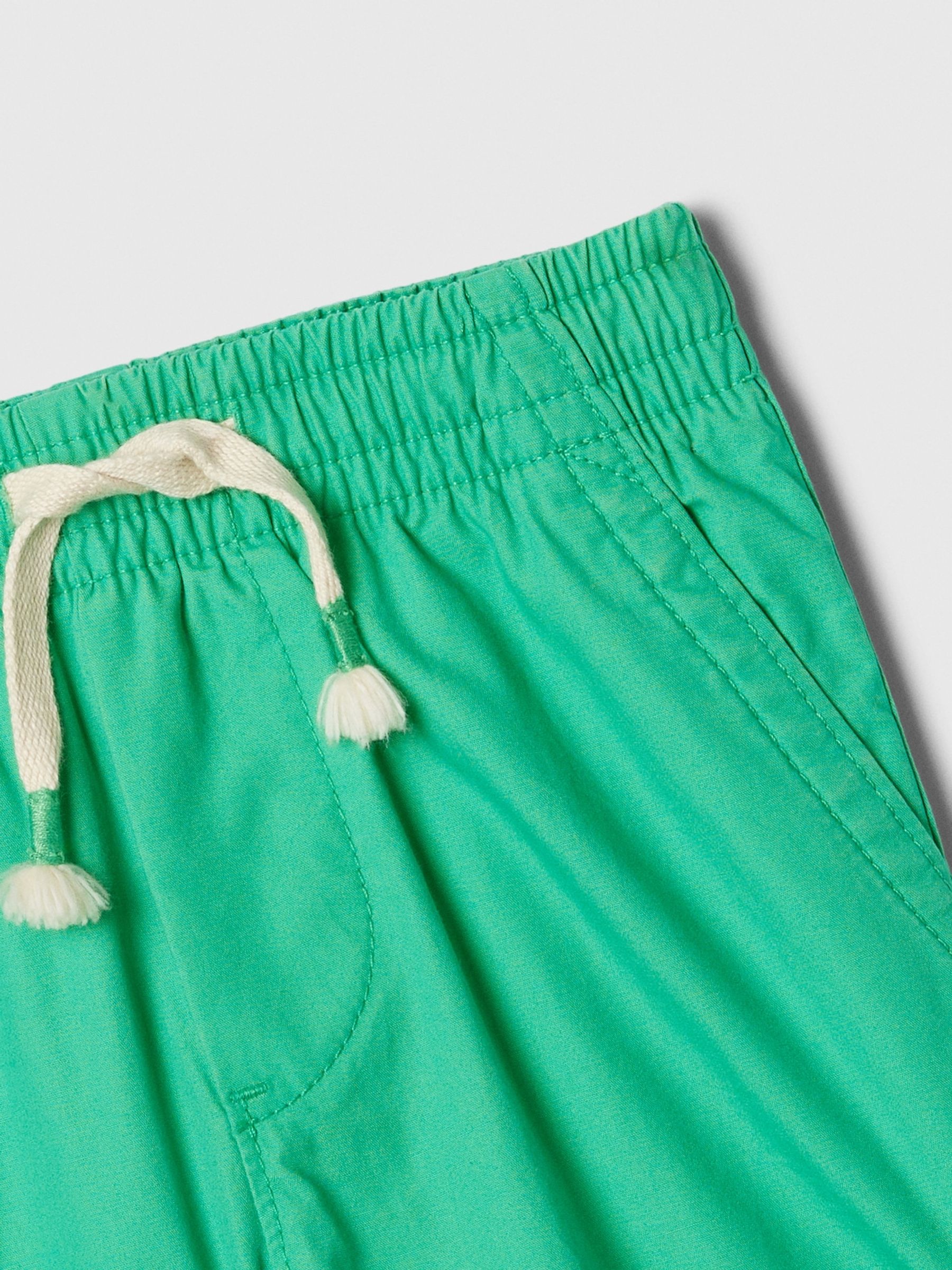 Green Poplin Pull On Baby Shorts (Newborn-5yrs) - Image 3 of 3