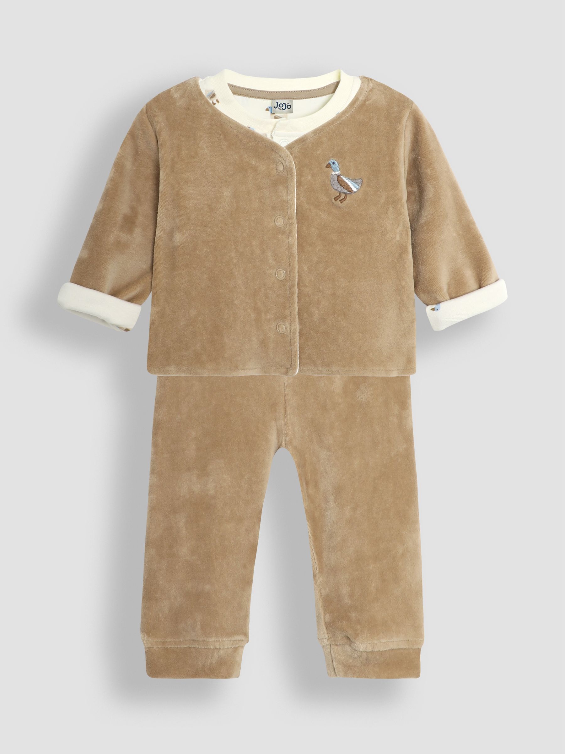 Brown Baby Duck Velour Set 3 Piece - Image 1 of 7