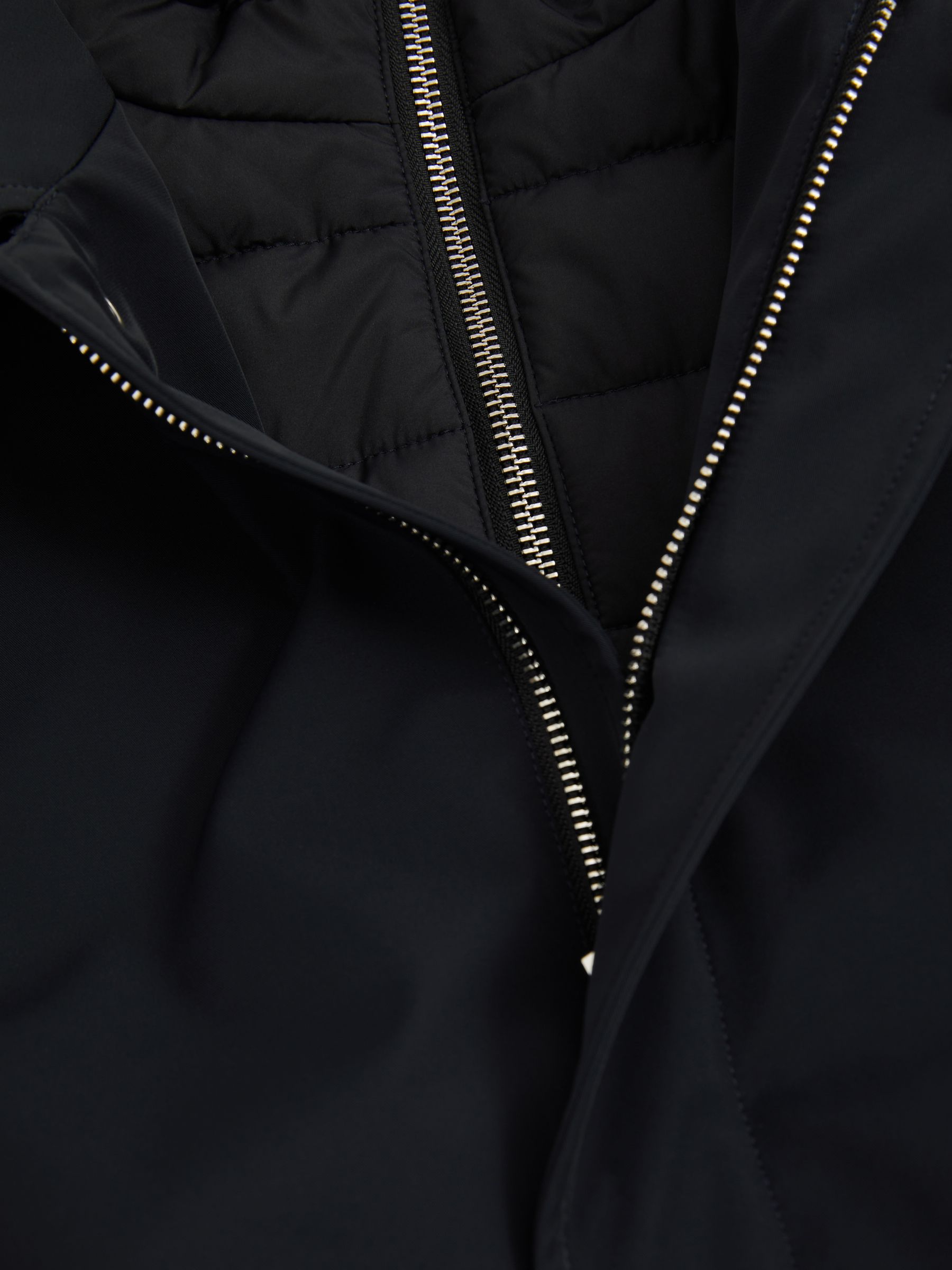 Hybrid Removable Funnel Neck Overcoat in Navy - Image 6 of 6