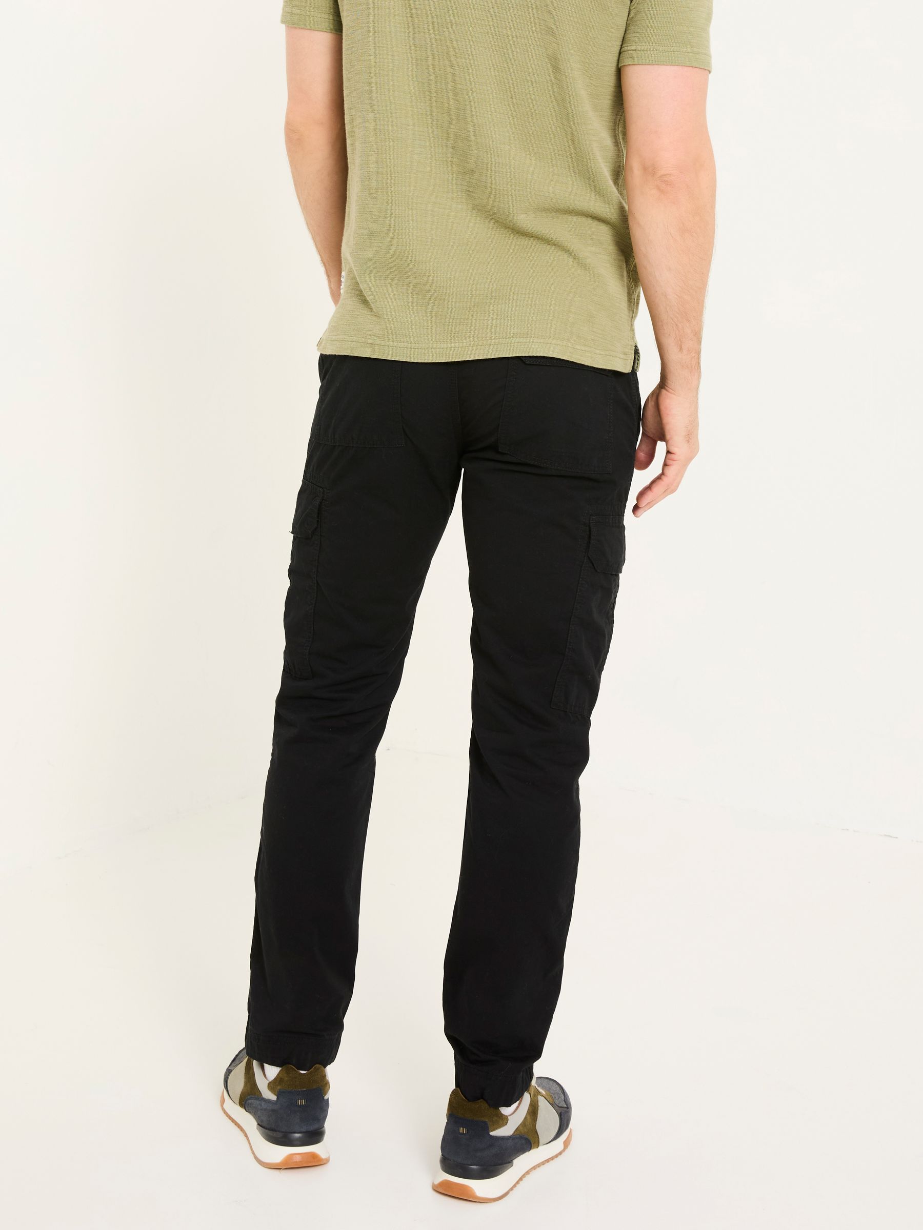 Bude Washed Black Cargo Trousers - Image 2 of 5