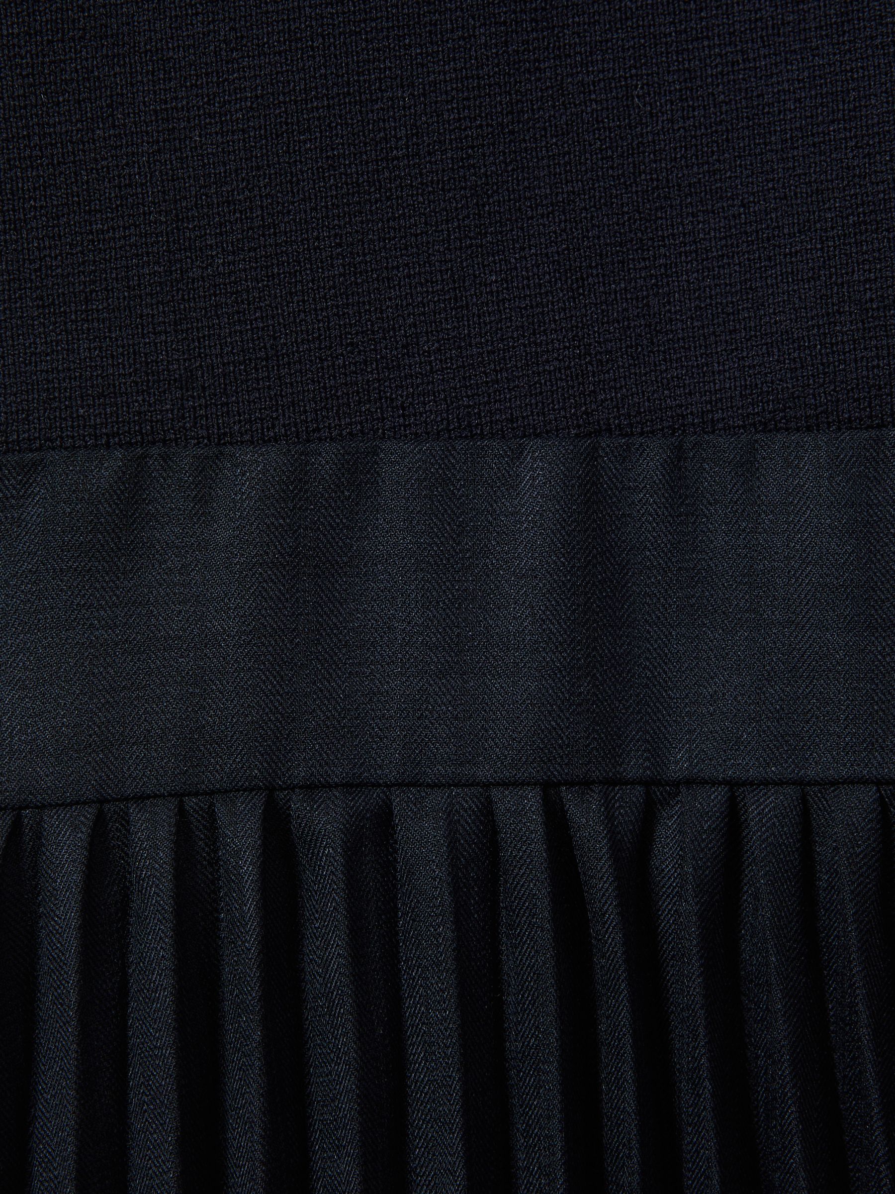 Knit Hybrid Midi Dress in Navy - Image 5 of 5