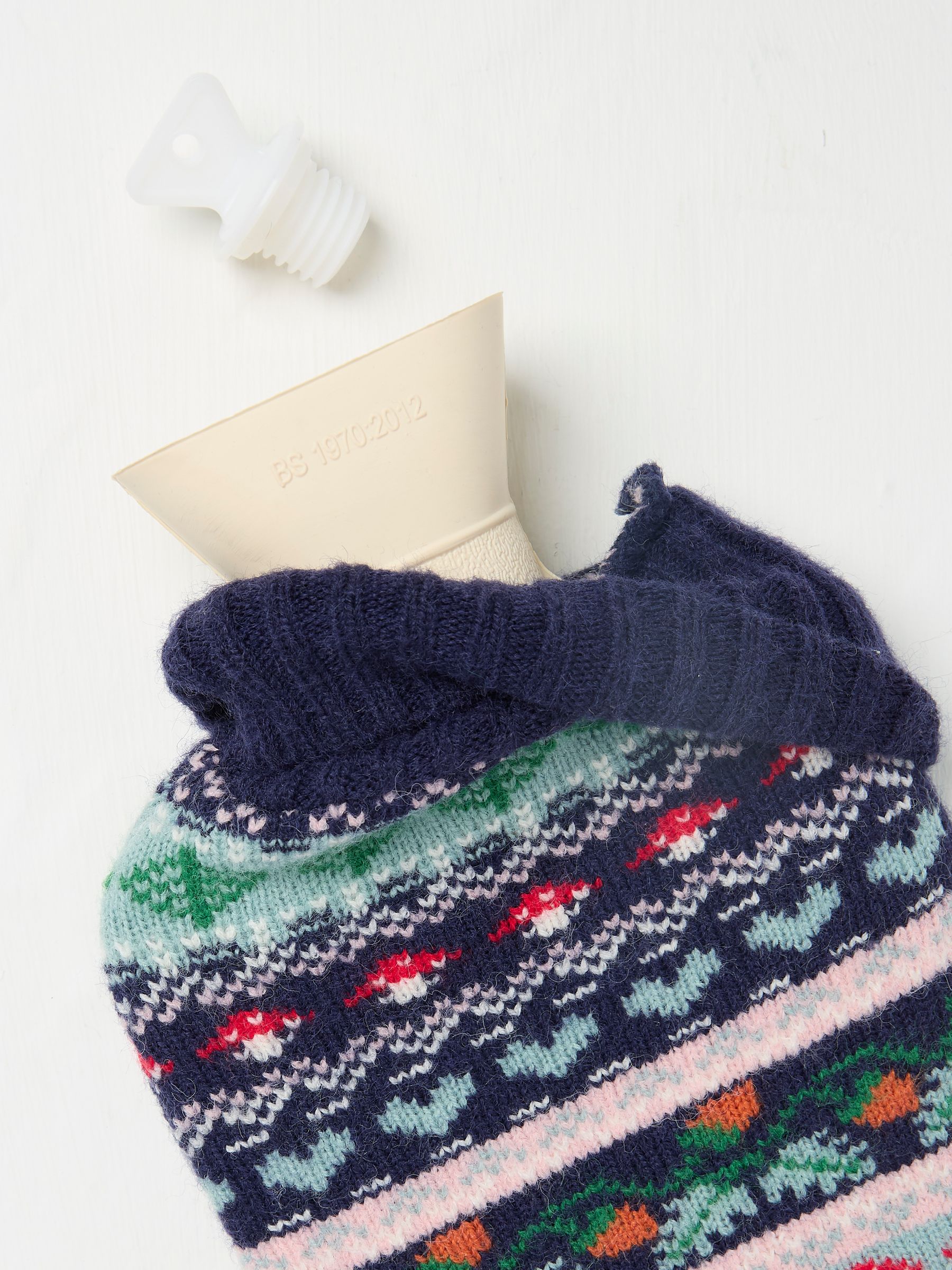 Navy Blue Woodland Hot Water Bottle - Image 2 of 2