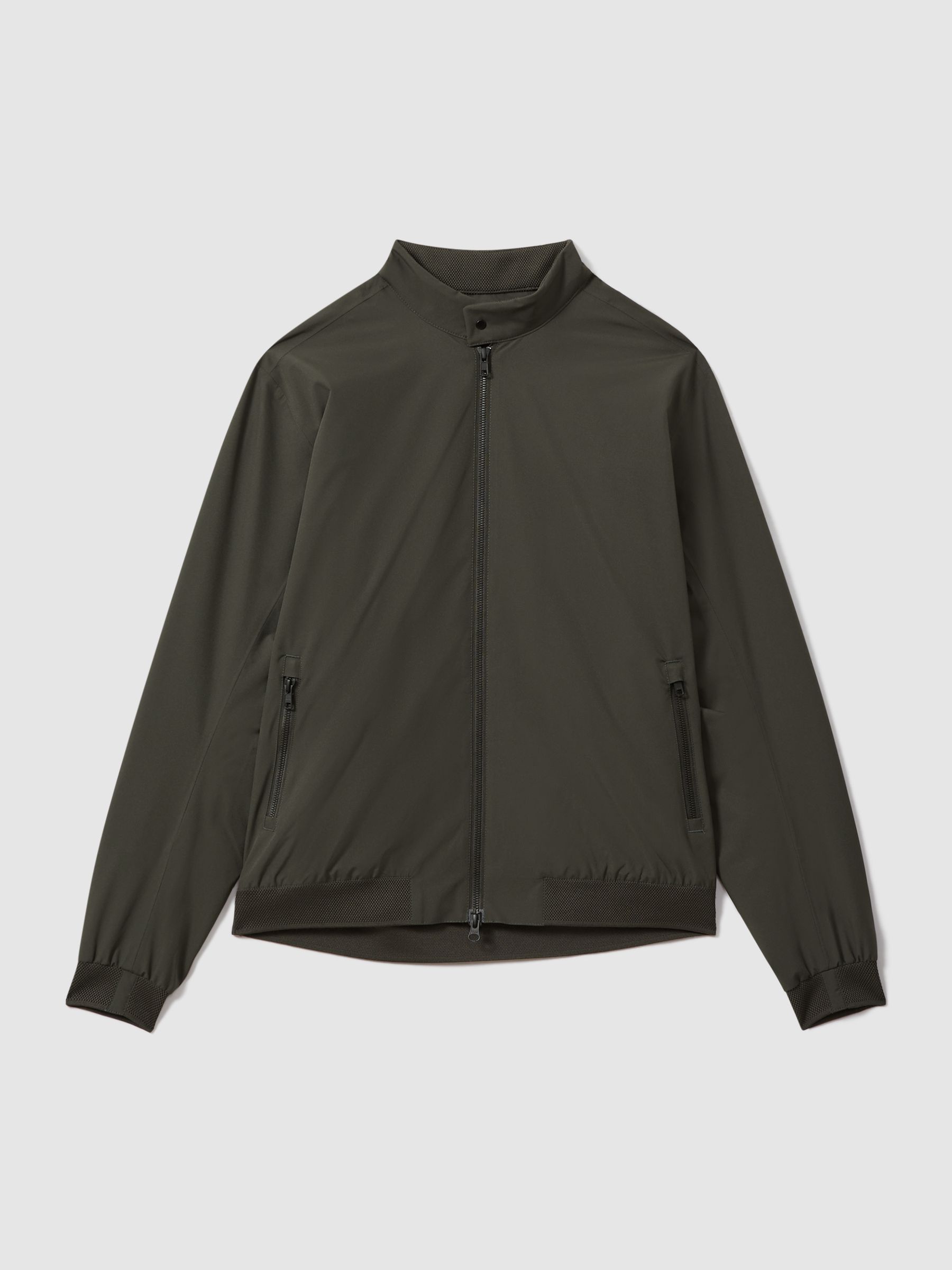 Scandinavian Edition Waterproof Harrington-Style Jacket in Dark Olive - Image 2 of 6