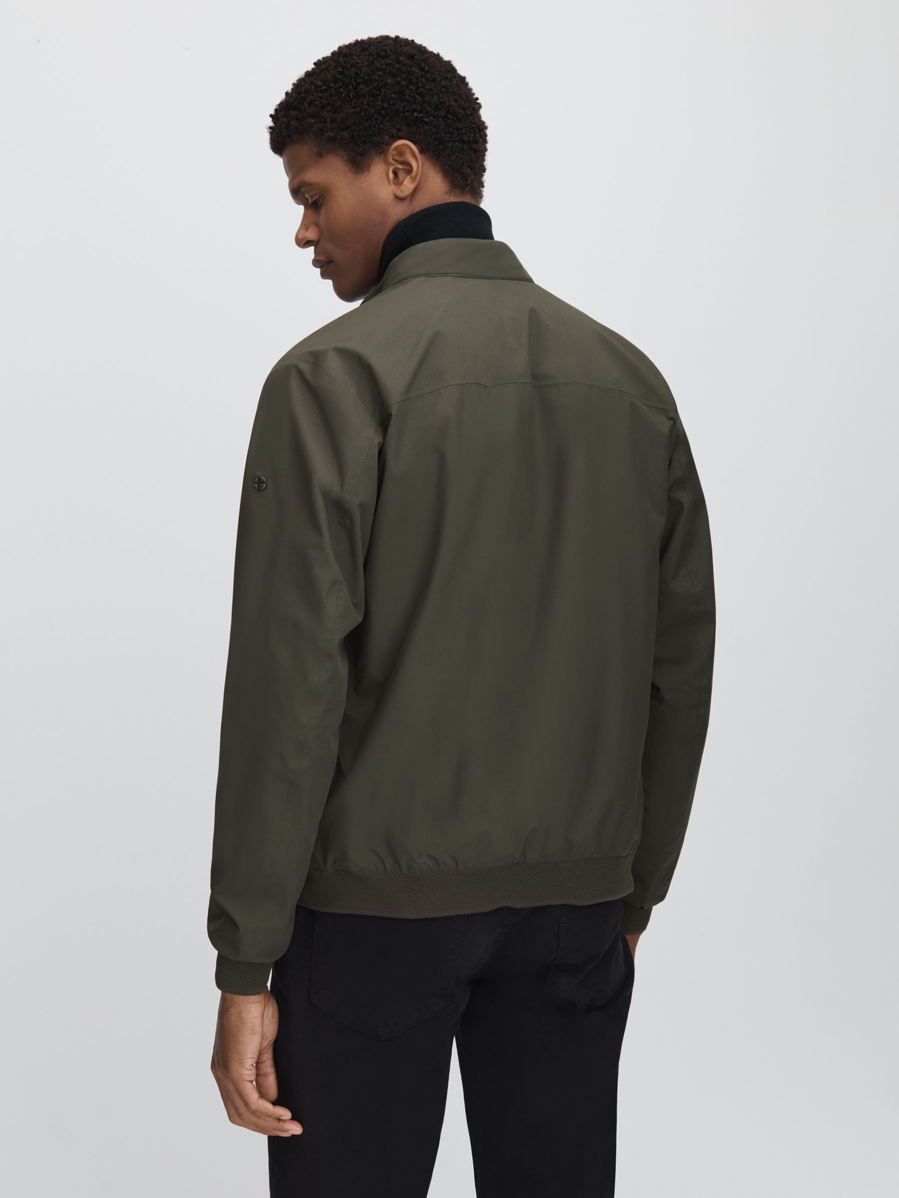 Scandinavian Edition Waterproof Harrington-Style Jacket in Dark Olive - Image 5 of 6