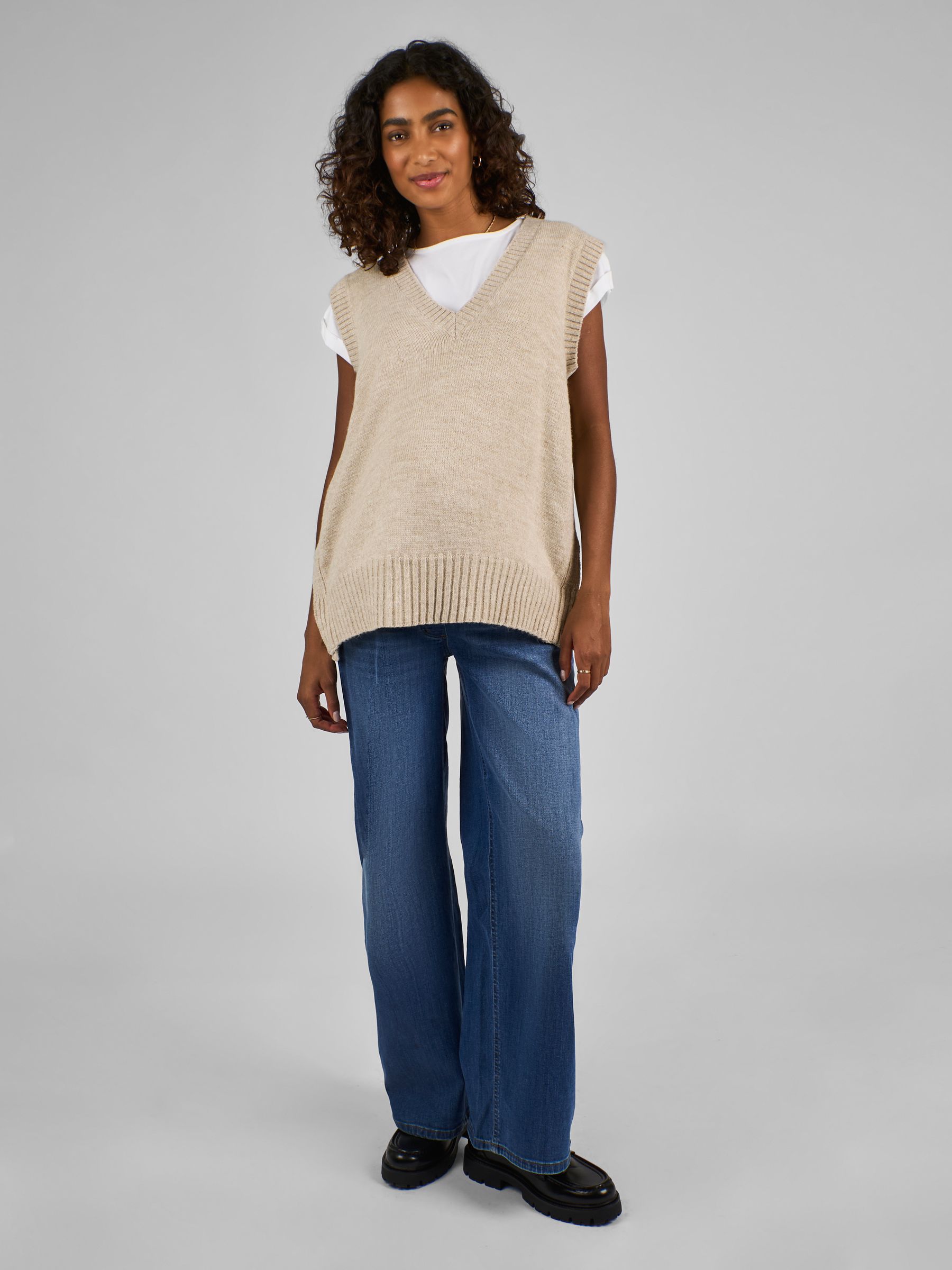 Cream Maternity Tabard Jumper - Image 3 of 4