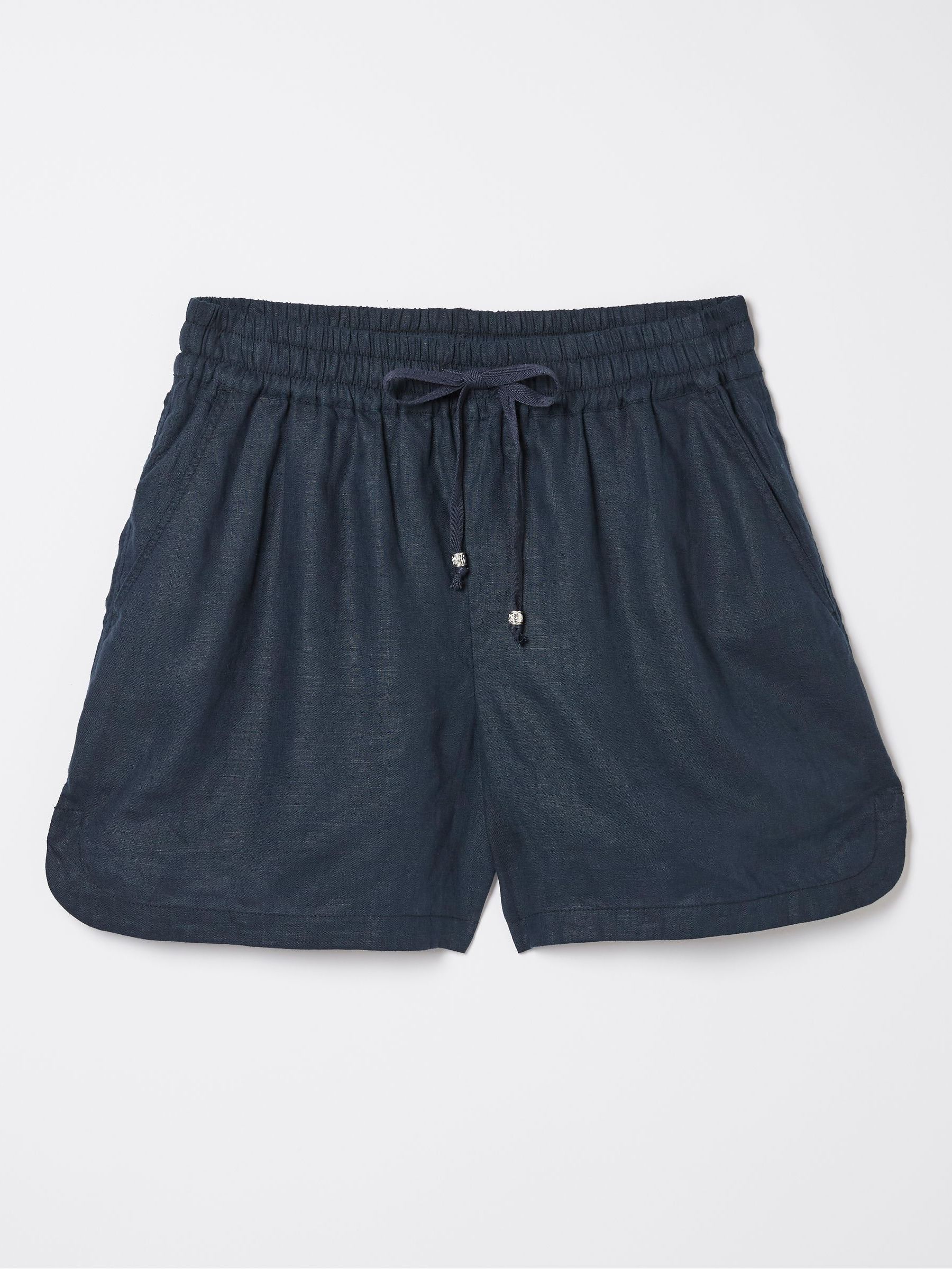 Tenby Blue Linen Shorts - Image 4 of 4