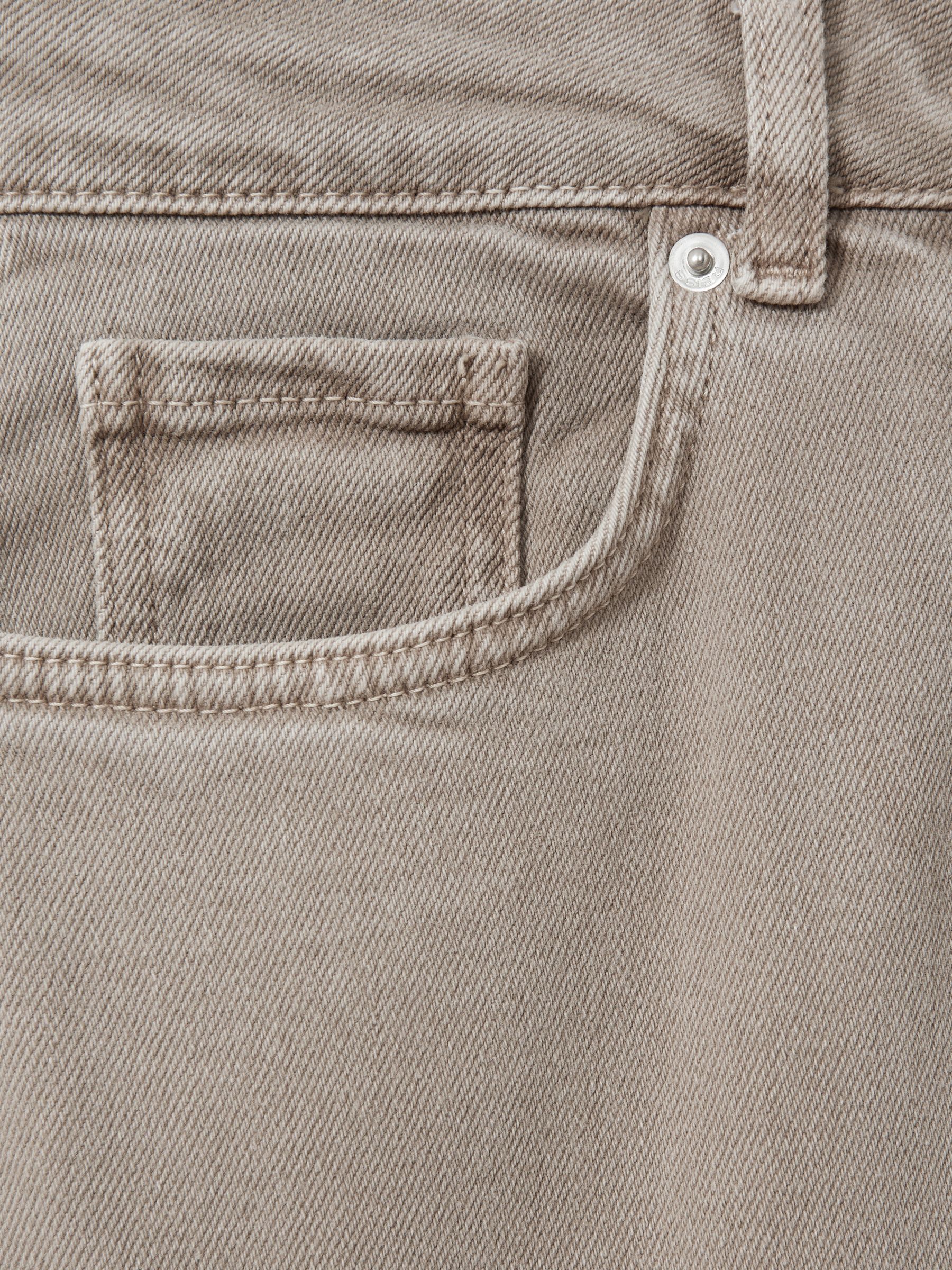 Relaxed Garment Dyed Wide Leg Jeans in Neutral - Image 6 of 6