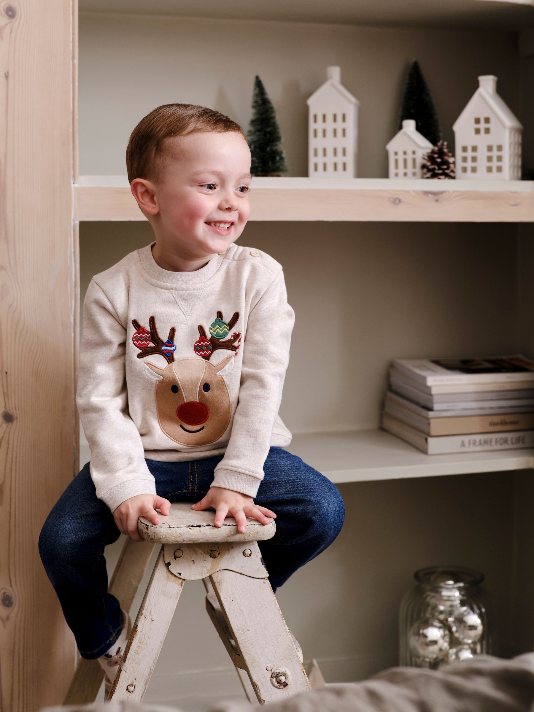 Natural Reindeer Appliqué Sweatshirt - Image 2 of 5