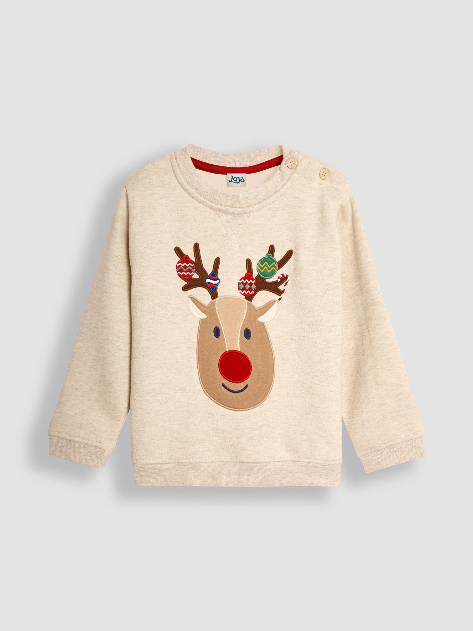 Natural Reindeer Appliqué Sweatshirt - Image 3 of 5