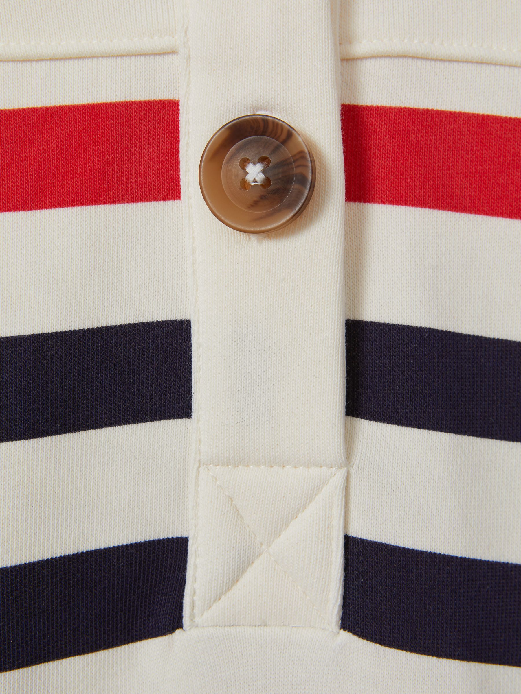 9-13 yrs Striped Jersey Hooded Dress in Ecru - Image 4 of 4
