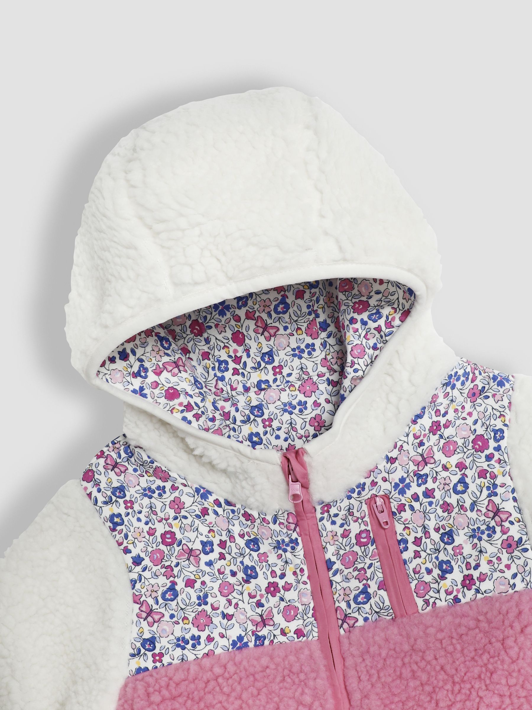 Pink Butterfly Reversible Hooded Teddy Fleece - Image 6 of 7