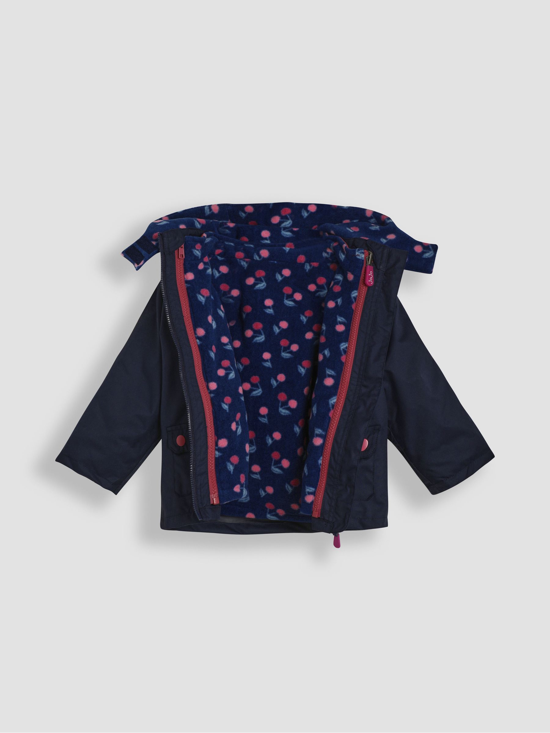 Navy Pink Cherry 4-In-1 Polarfleece Jacket - Image 6 of 12