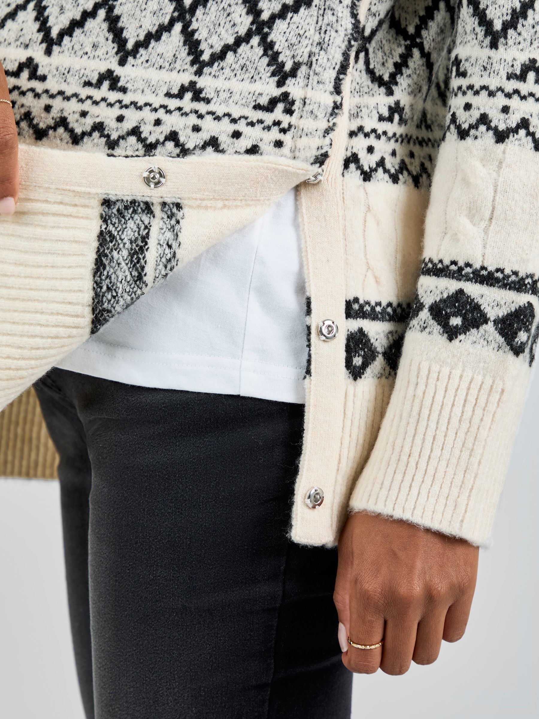 Cream/Black Maternity & Nursing Jumper - Image 4 of 4