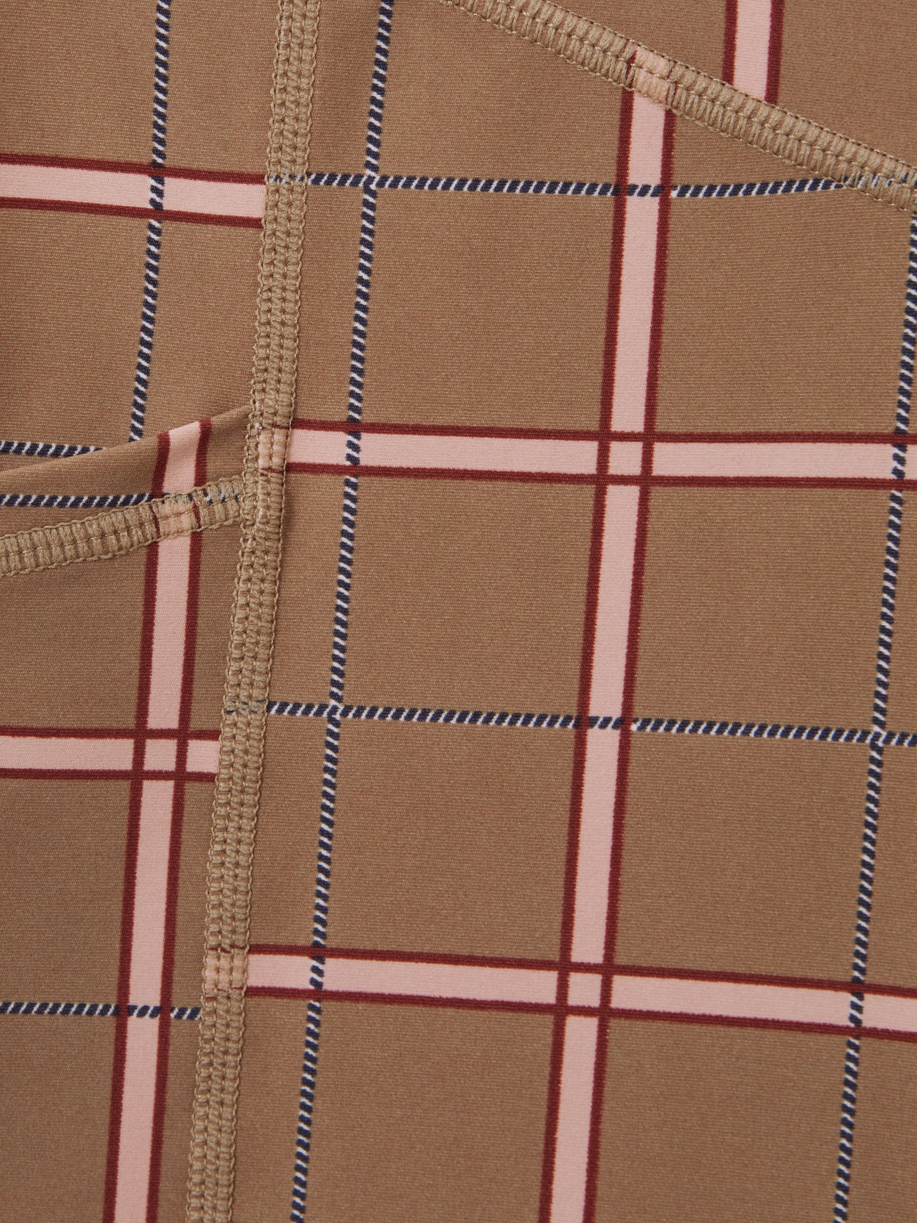 The Upside Check Spin Shorts in Brown Check - image 5