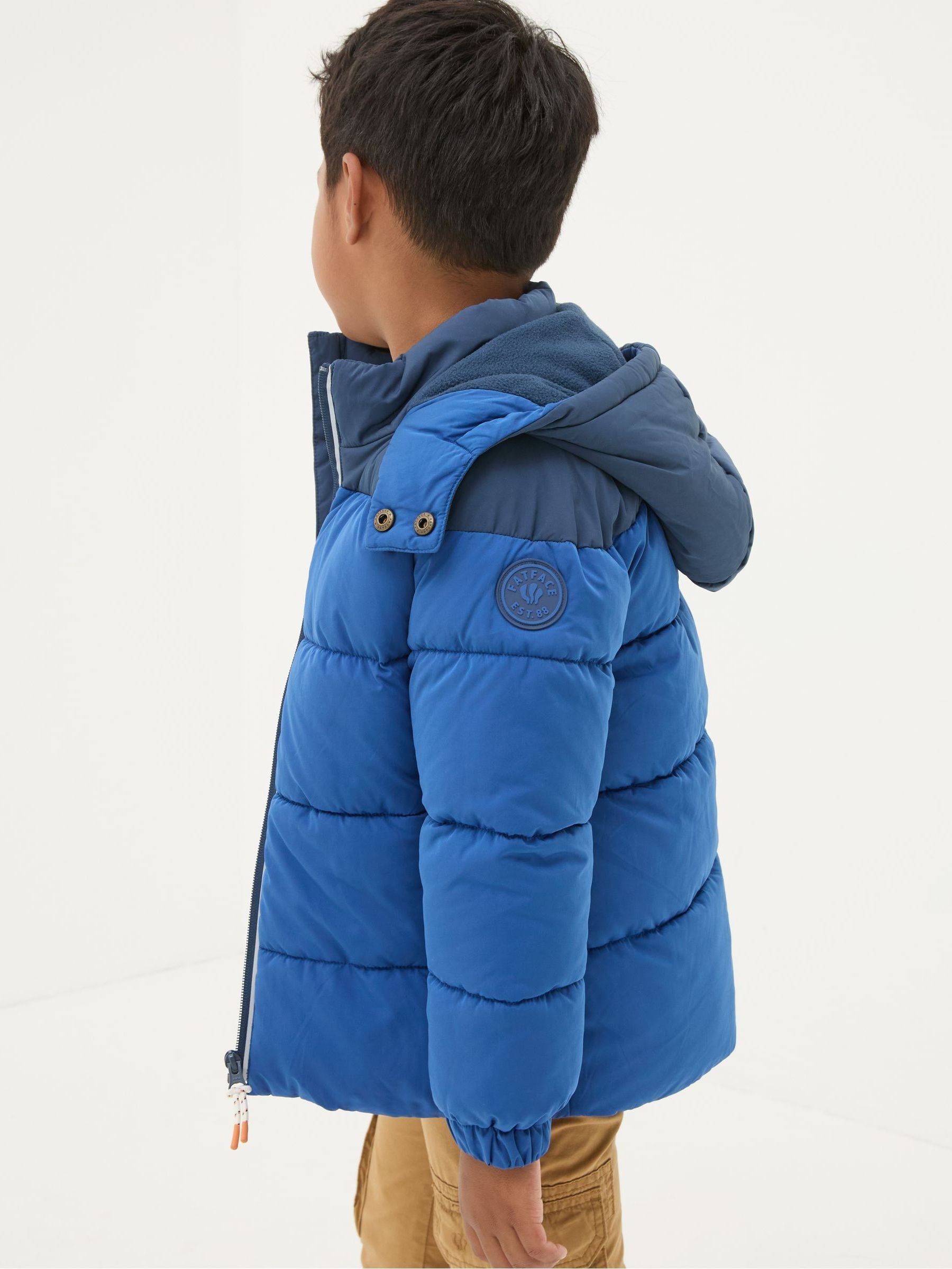 Milo Cobalt Blue Hooded Padded Jacket - Image 2 of 5 Milo Cobalt Blue Hooded Padded Jacket - Image 2 of 5